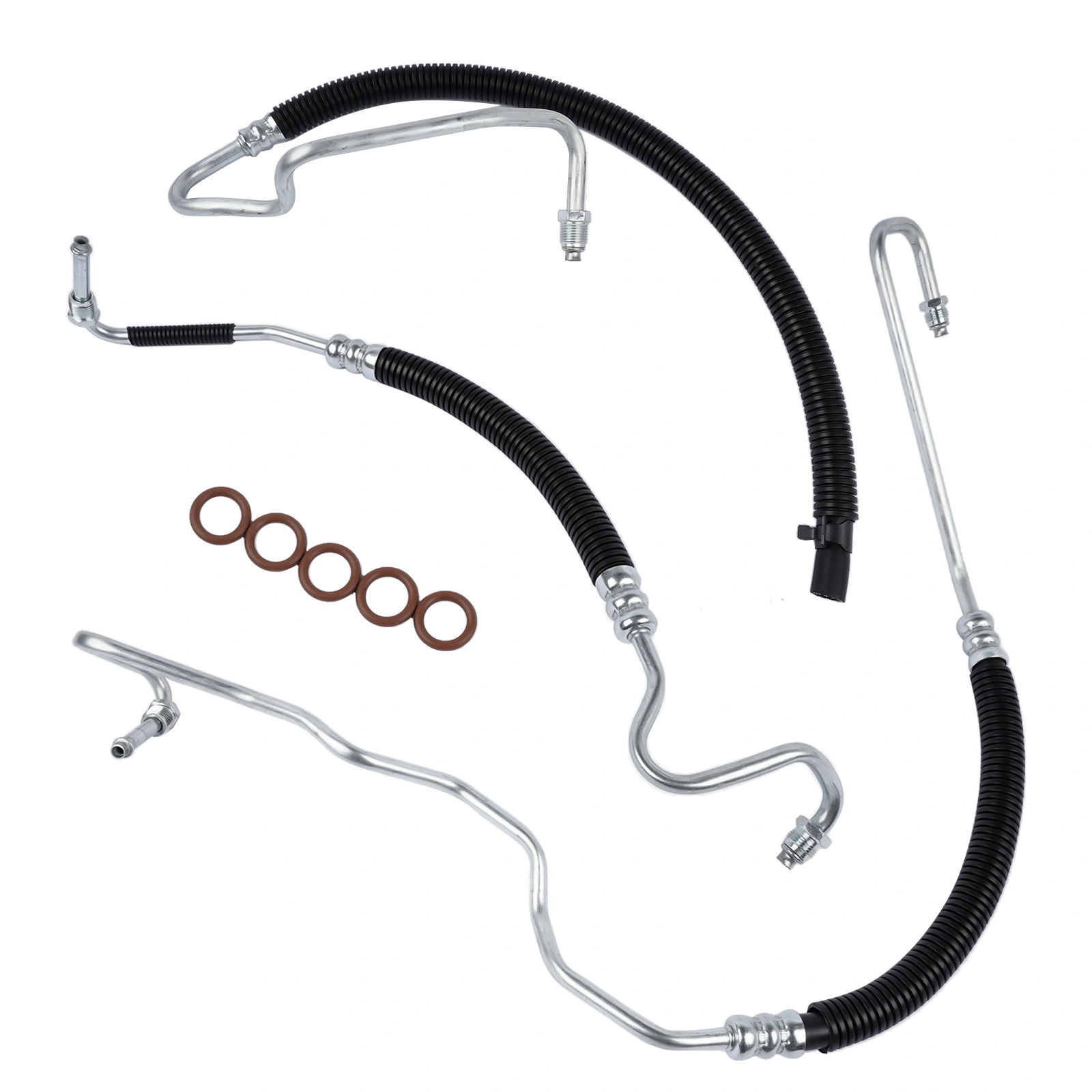 3pcs Power Steering Hose Set for Chevy Silverado GMC Sierra 2500 HD 3500 6.6L V8 Turbo DIESEL 2001-2006 15062625 15295841 15066553 view 4