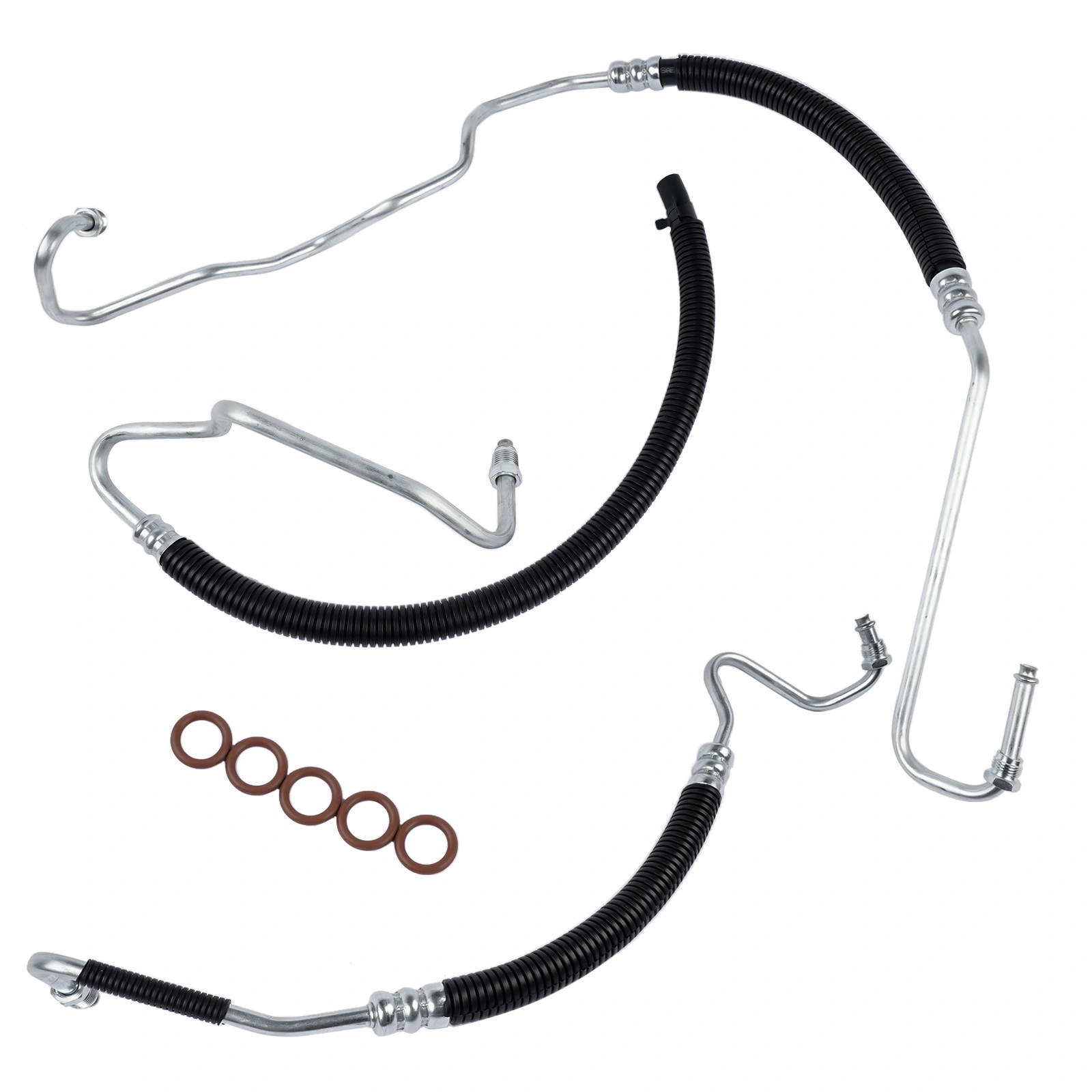 3pcs Power Steering Hose Set for Chevy Silverado GMC Sierra 2500 HD 3500 6.6L V8 Turbo DIESEL 2001-2006 15062625 15295841 15066553 view 8