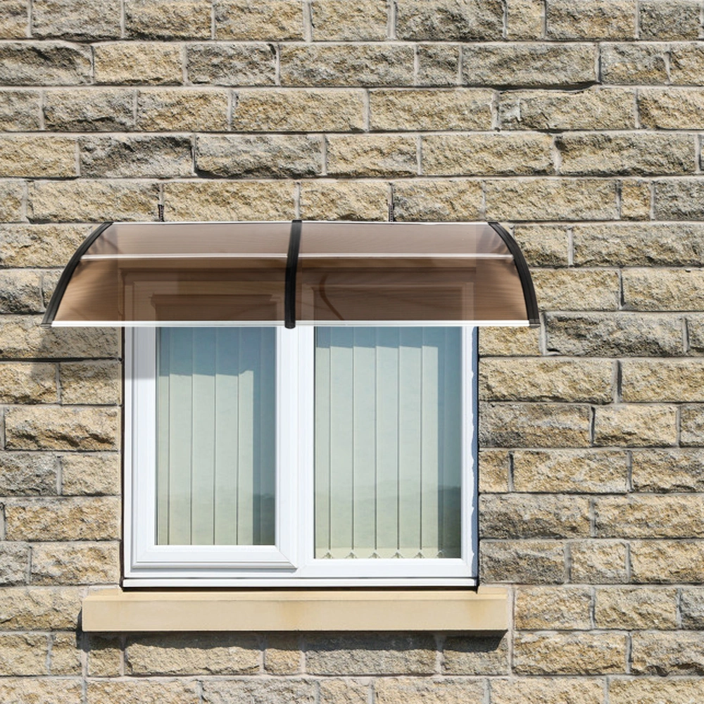 80*38in Household Application Door & Window Rain Cover Eaves Brown Board & Black Holder view 19