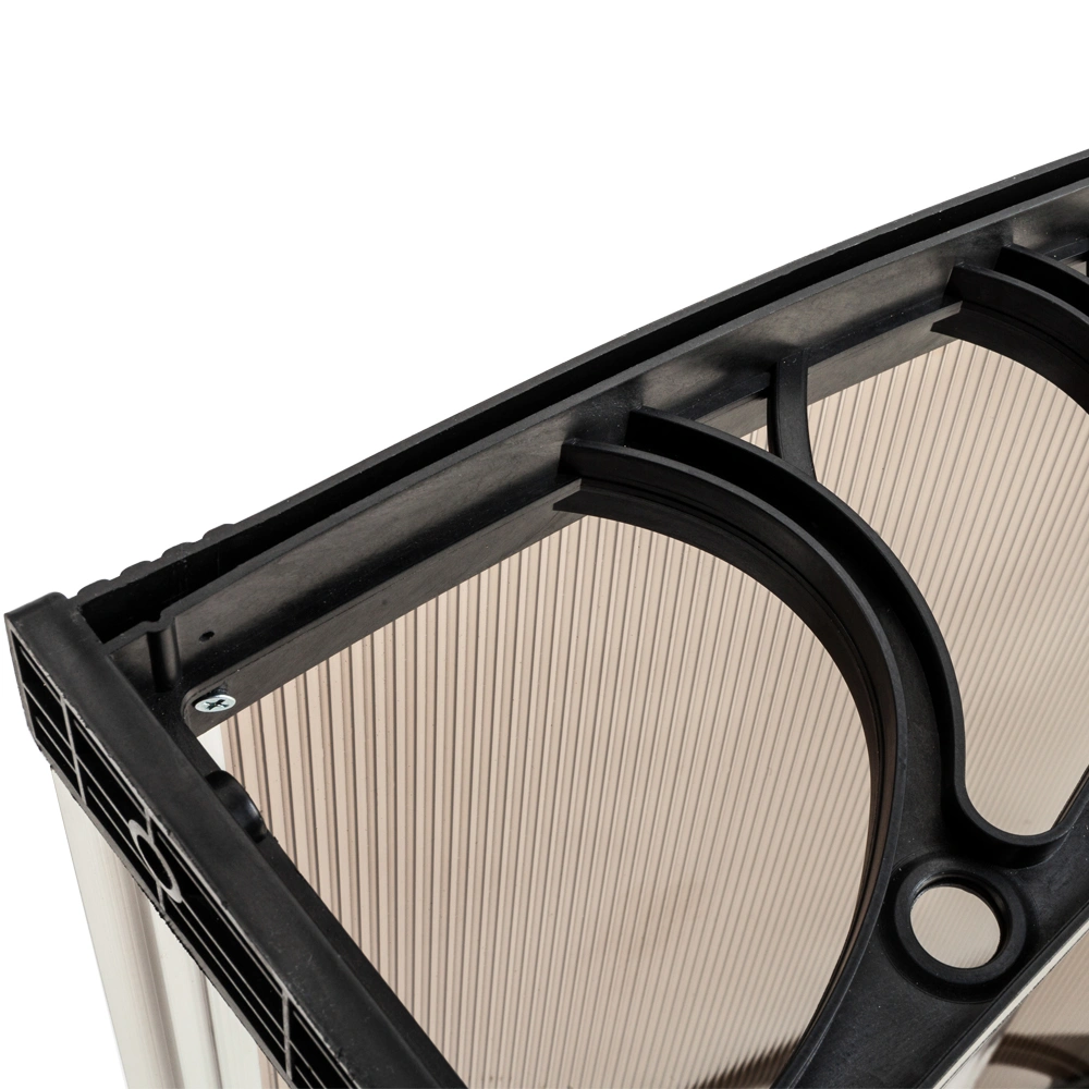 80*38in Household Application Door & Window Rain Cover Eaves Brown Board & Black Holder view 20