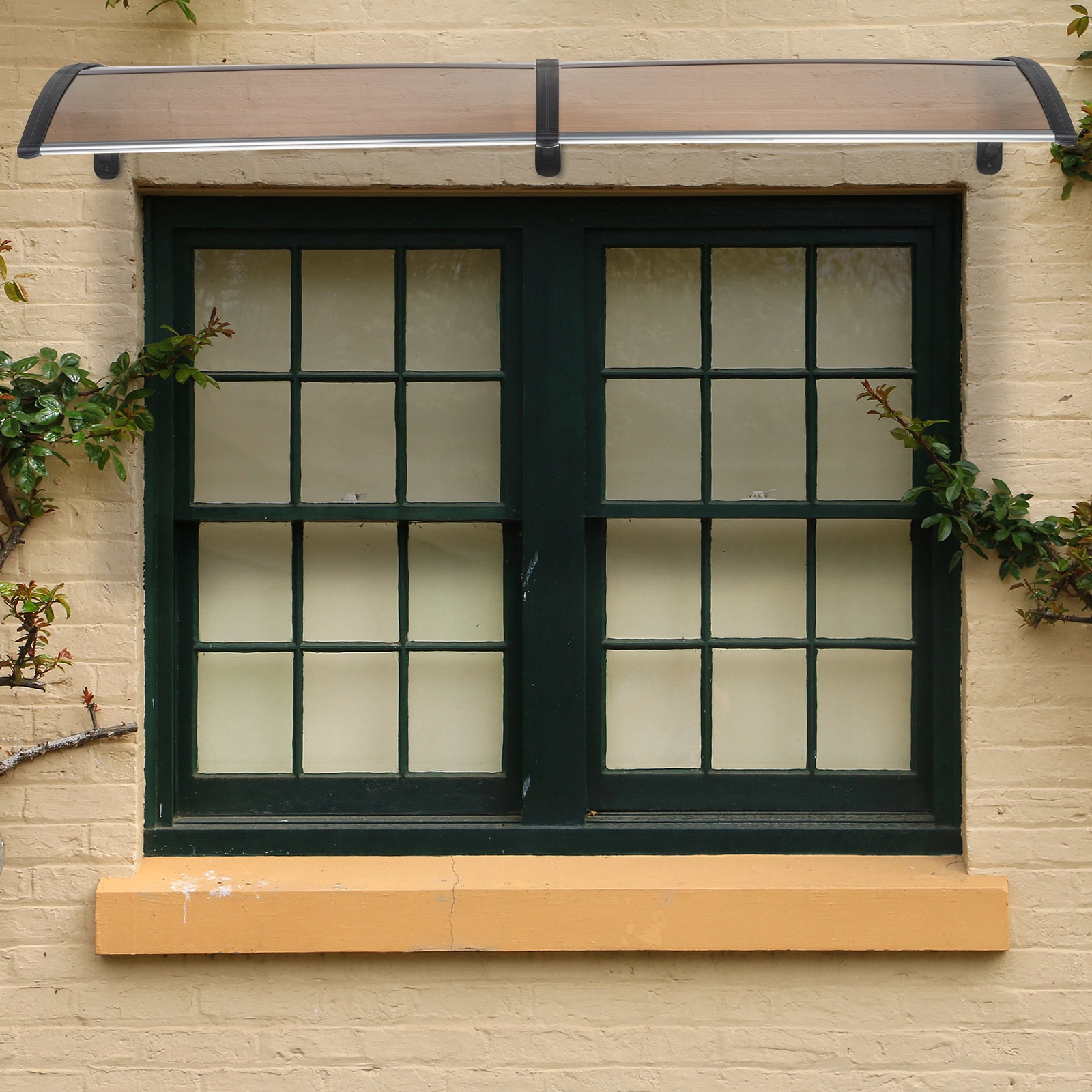 80*38in Household Application Door & Window Rain Cover Eaves Brown Board & Black Holder view 23