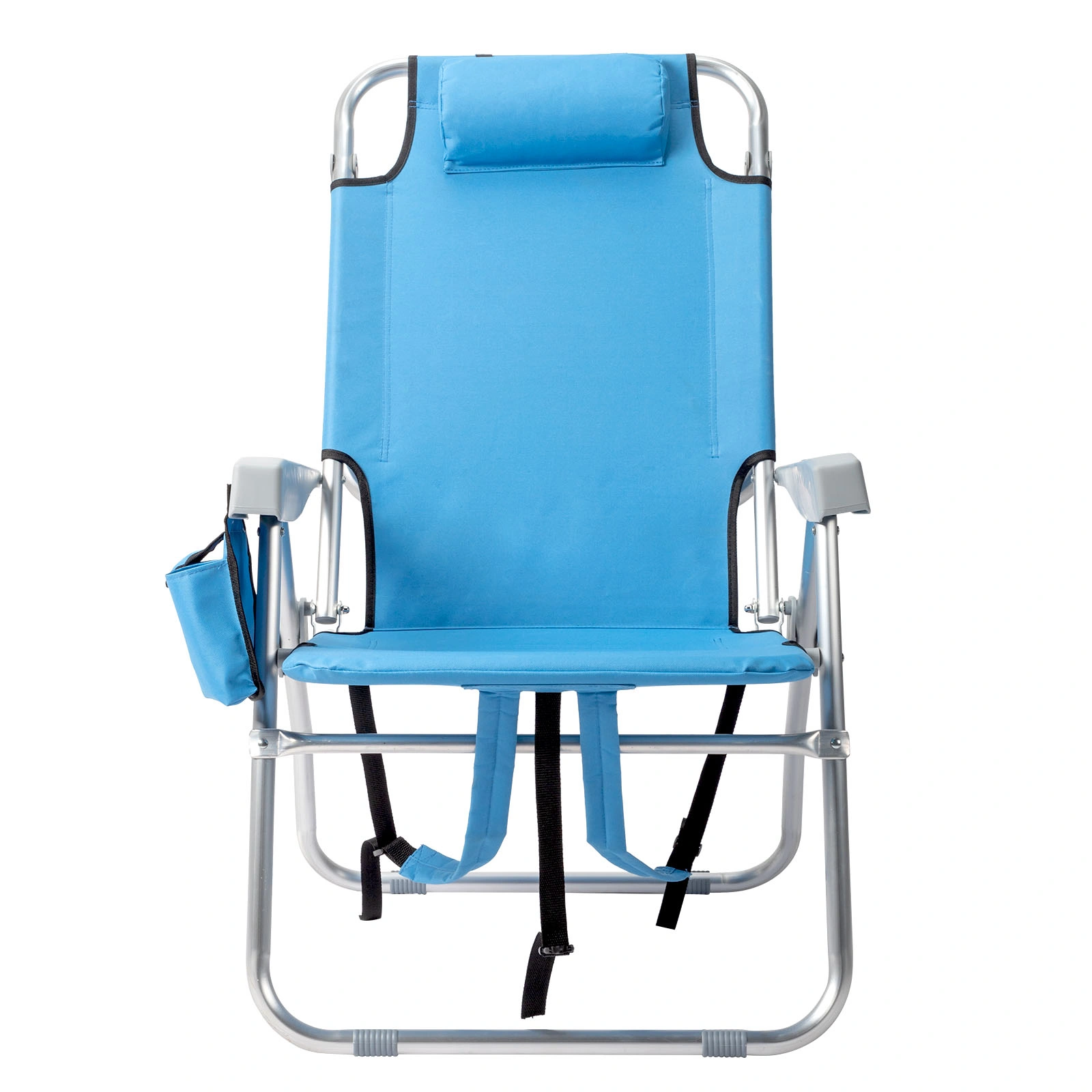 63*70*99cm Heightened Oxford Cloth Silver White Aluminum Tube Bearing 100kg Beach Chair Blue view 14