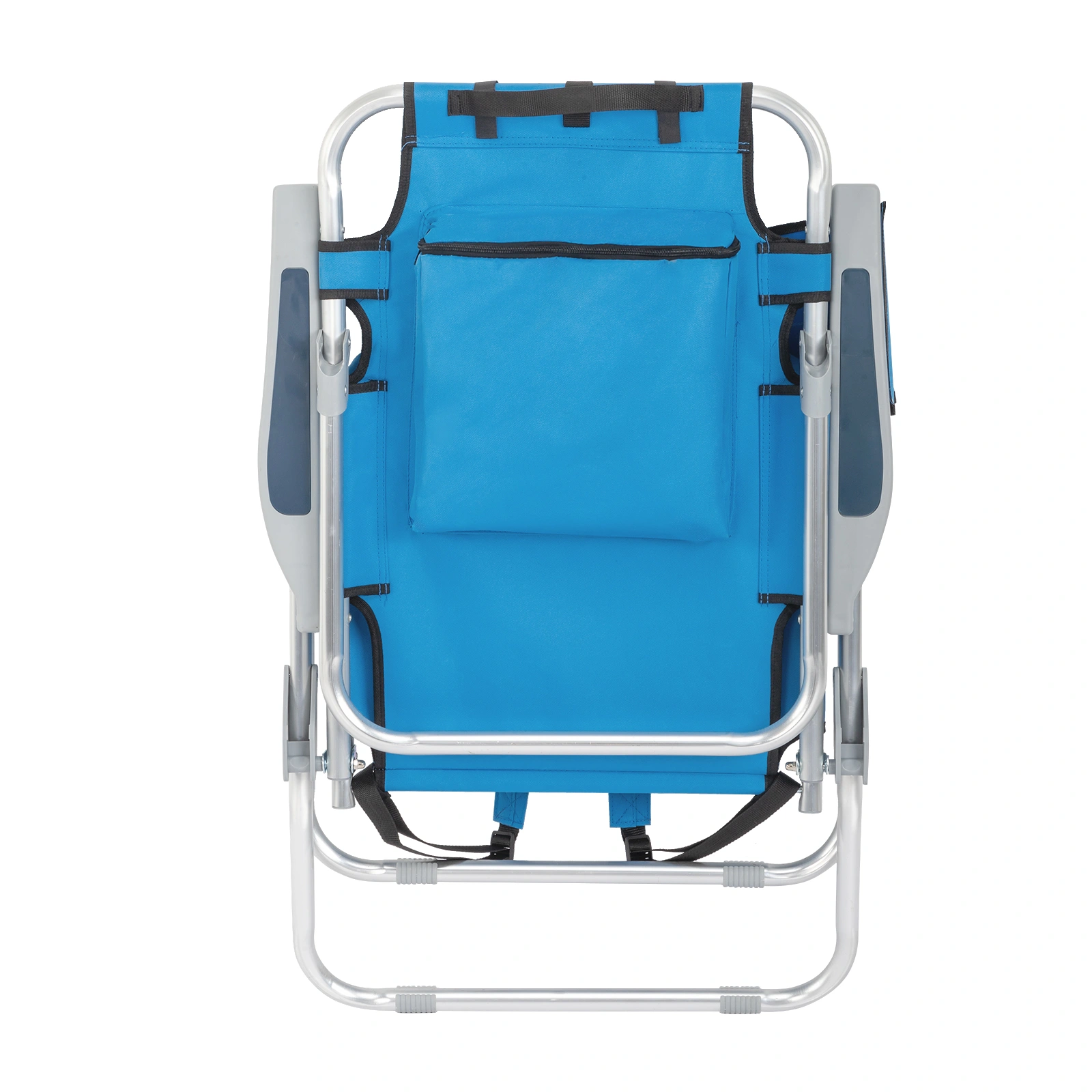 63*70*99cm Heightened Oxford Cloth Silver White Aluminum Tube Bearing 100kg Beach Chair Blue view 18