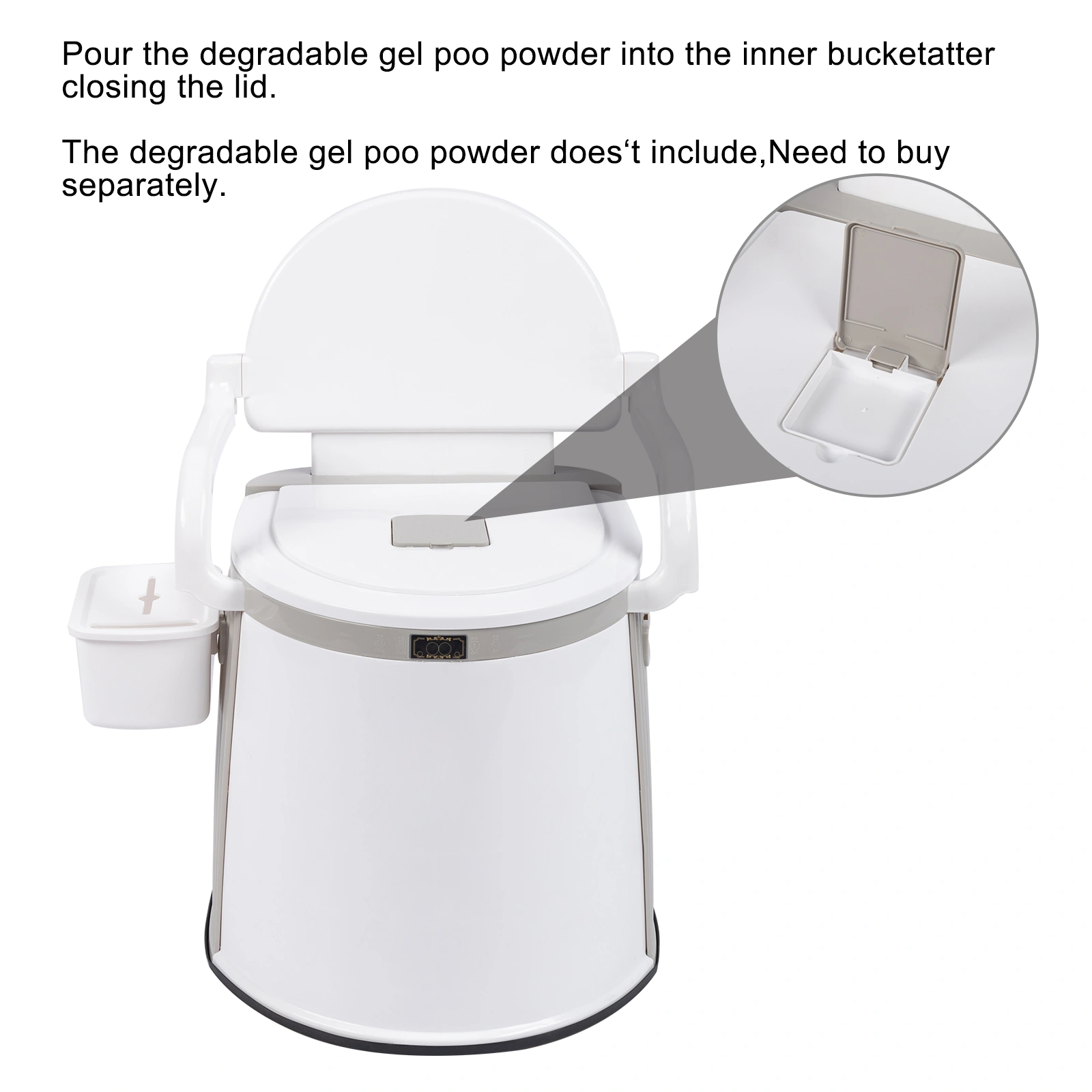 Portable Outdoor Toilet Camping Hiking Fishing Travel Commode with Seat Cover Foldable view 6