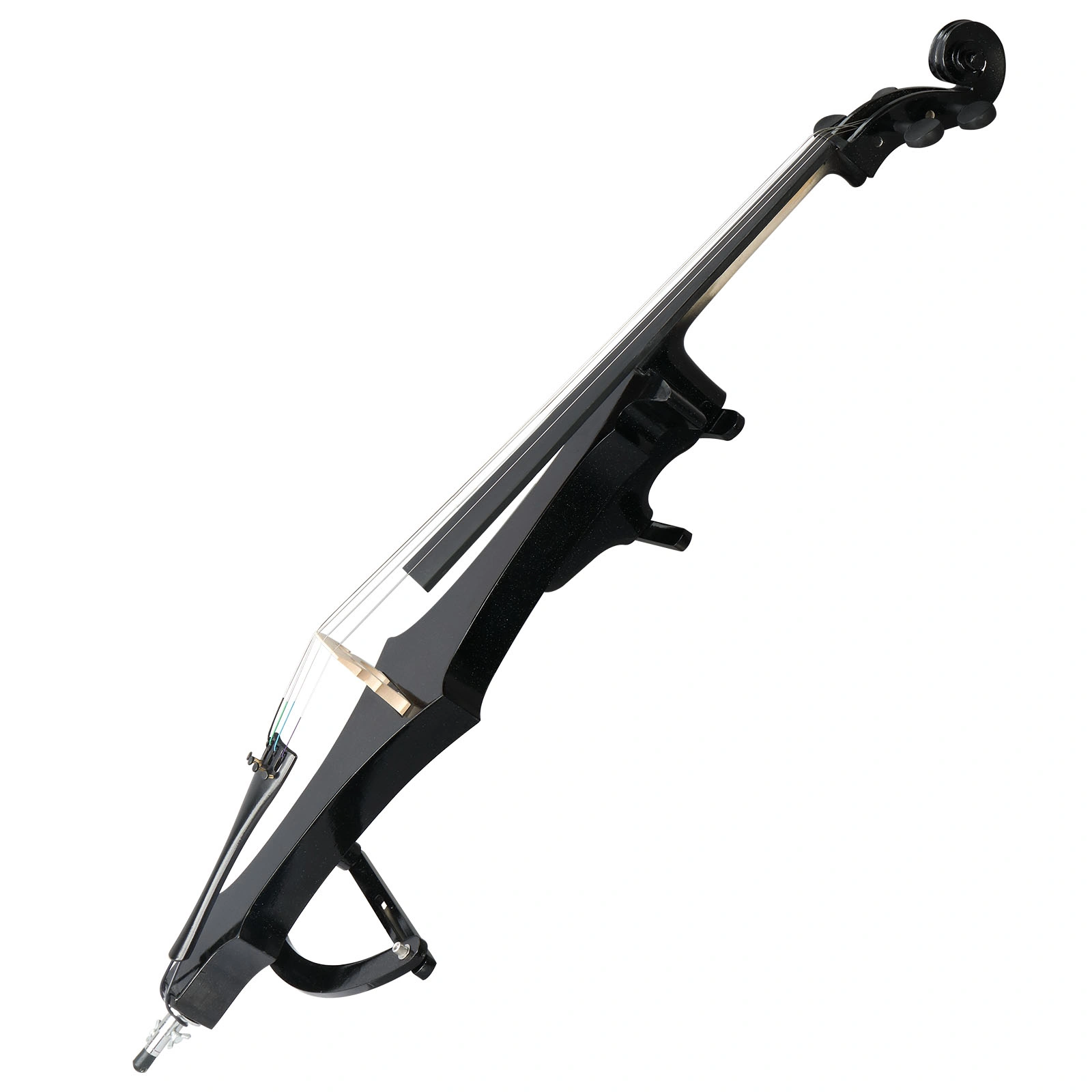 Full Size 4/4 Electric Style Cello with Case Bow Rosin Earphone Connecting line view 3