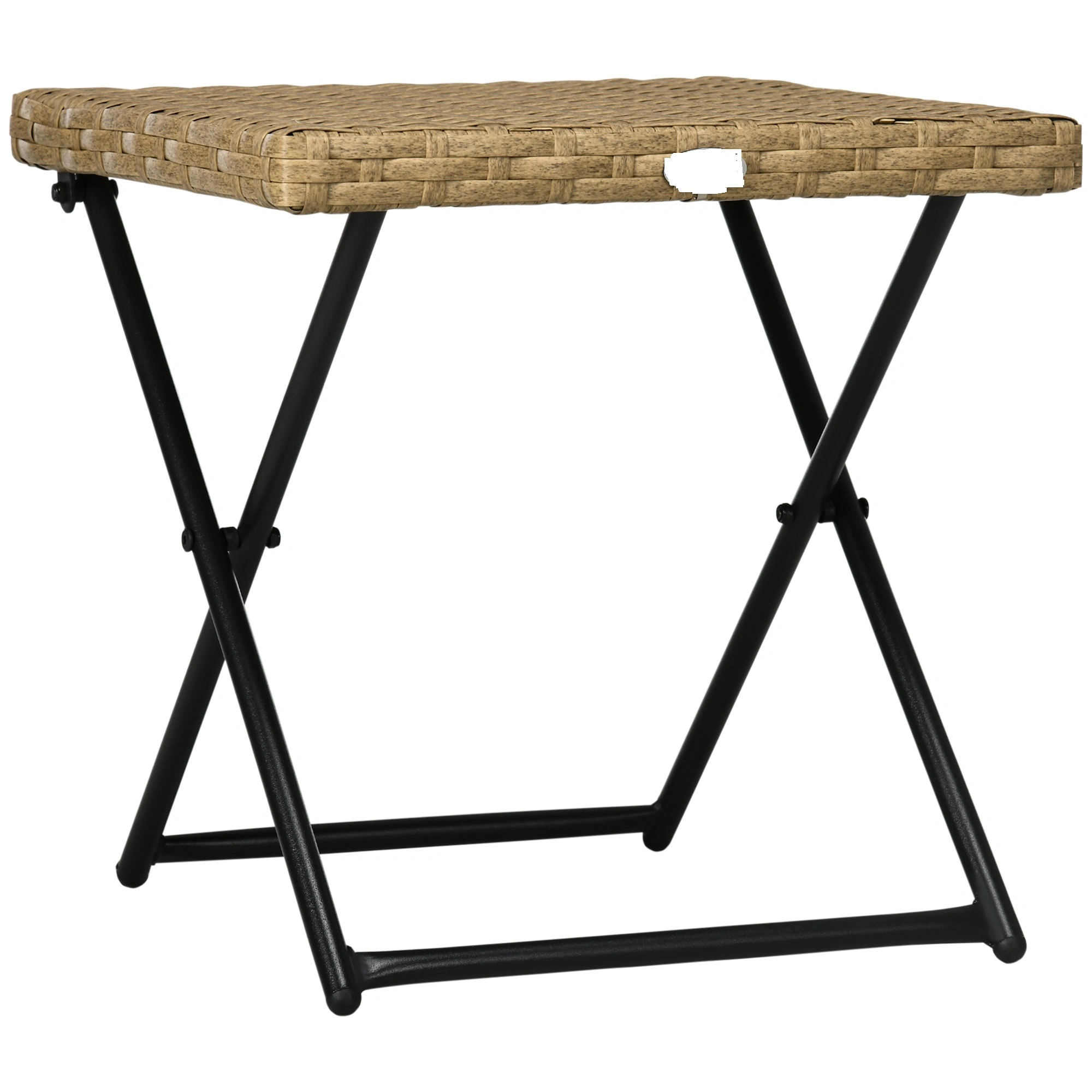 Rattan Coffee Table, Nesting Tables Set of 2, Oval Side Table with Marble Top, Scandinavian Style Home Decor view 2
