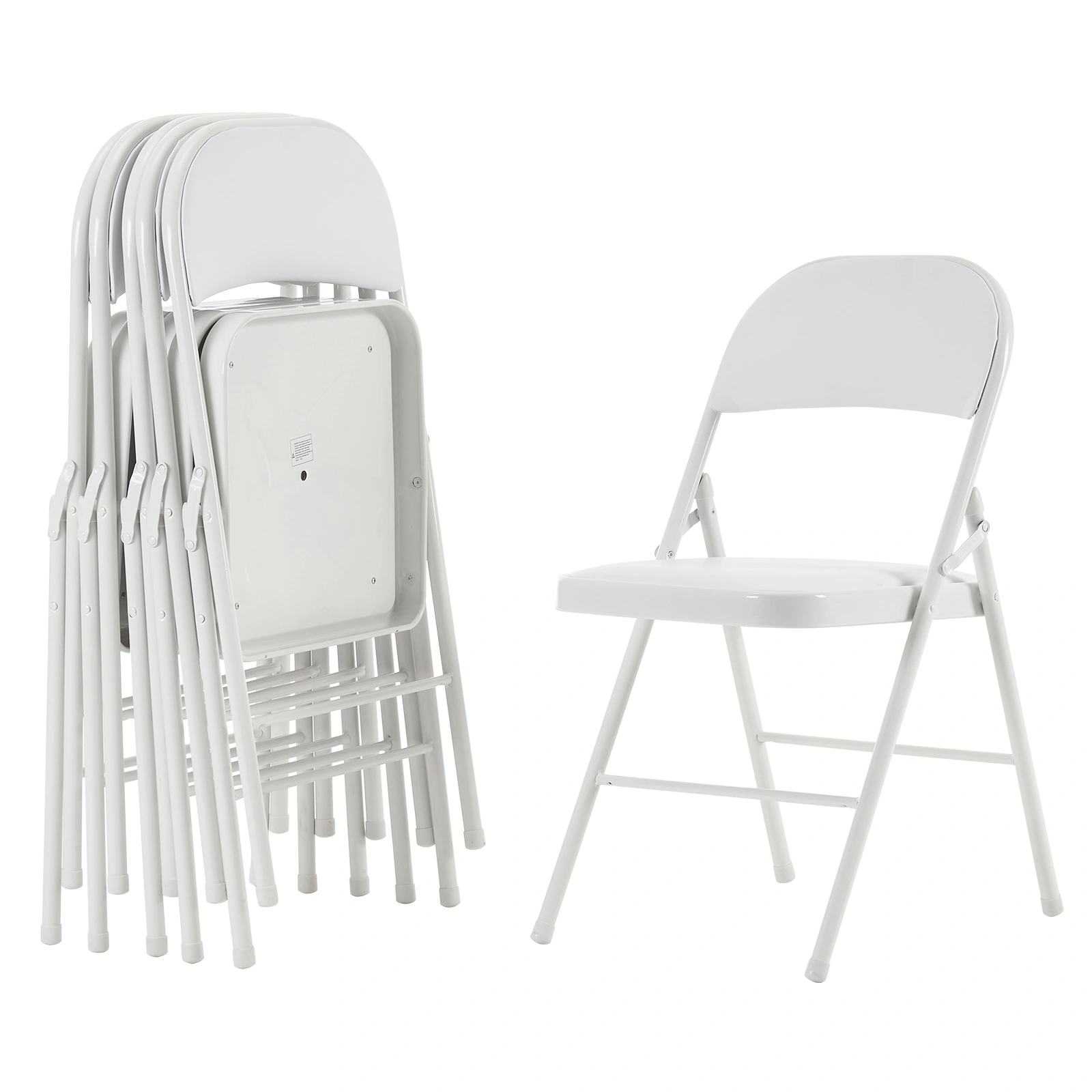 6pcs Elegant Foldable Iron & PVC Chairs for Convention & Exhibition White view 14