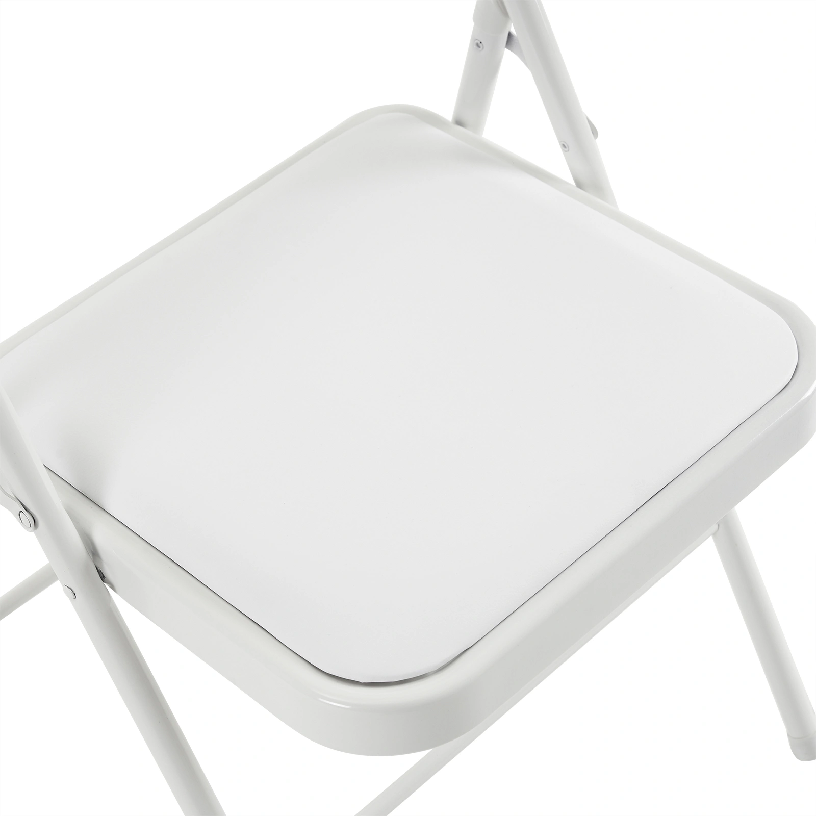 6pcs Elegant Foldable Iron & PVC Chairs for Convention & Exhibition White view 16