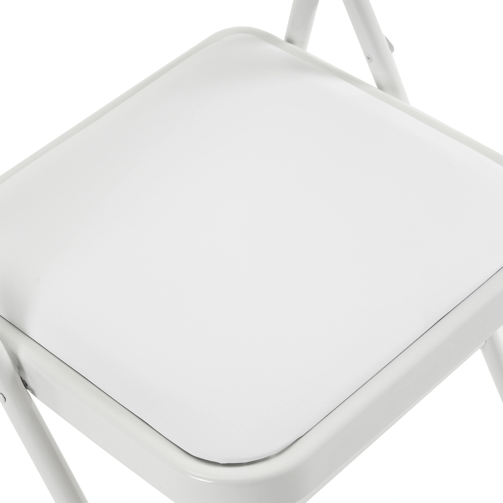 6pcs Elegant Foldable Iron & PVC Chairs for Convention & Exhibition White view 17