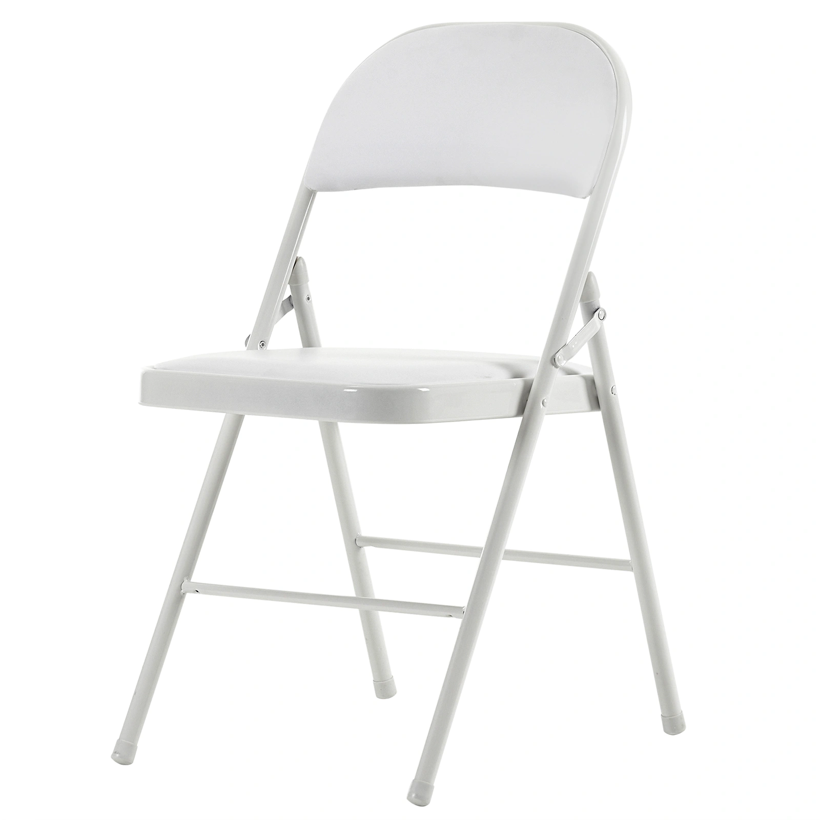 6pcs Elegant Foldable Iron & PVC Chairs for Convention & Exhibition White view 2
