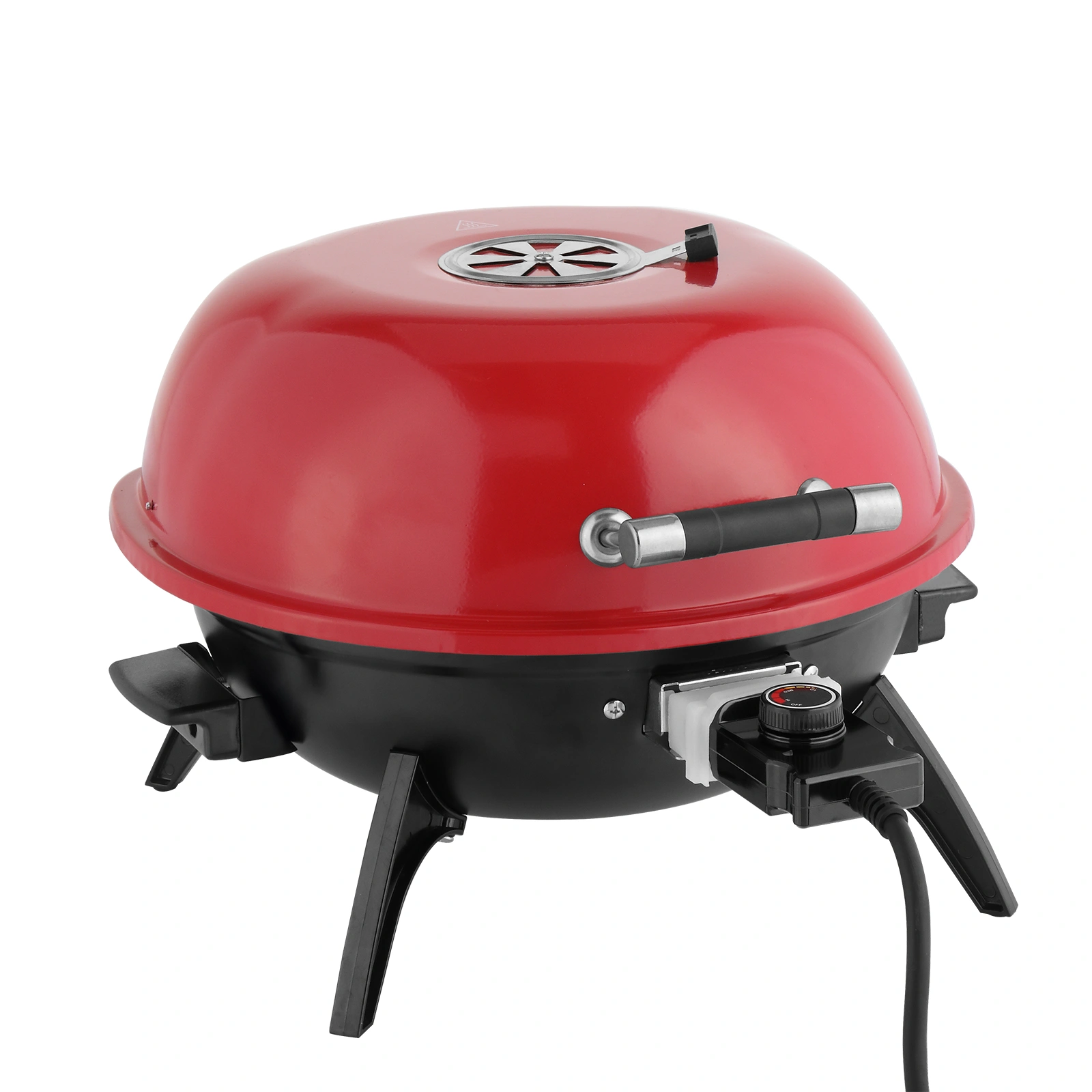 Electric Countertop BBQ Grill, Portable Double Layer Indoor/Outdoor Electric Grill for Indoor & Outdoor Use, 1600W, Red view 2