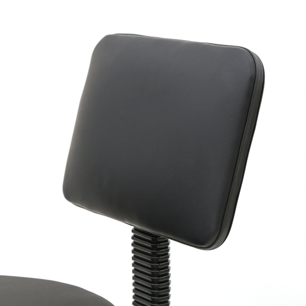Round Shape Plastic Adjustable Salon Stool with Back Black view 3