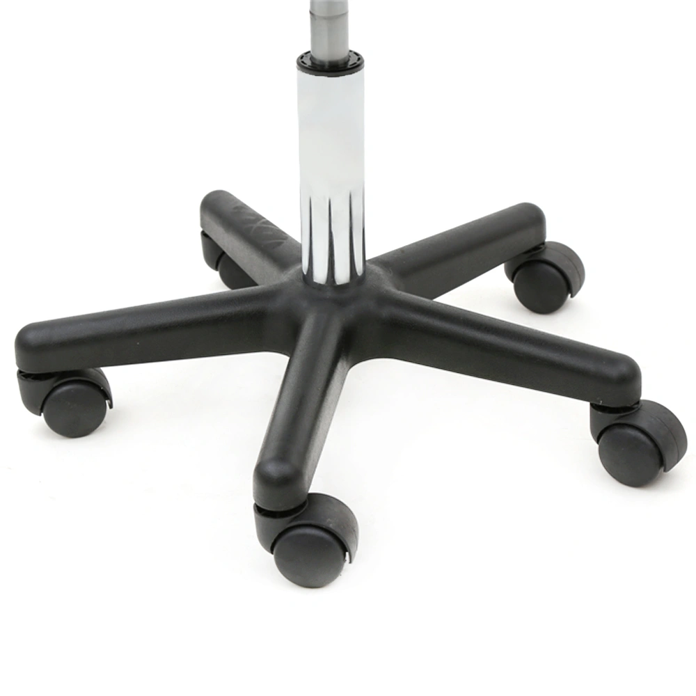 Round Shape Plastic Adjustable Salon Stool with Back Black view 4