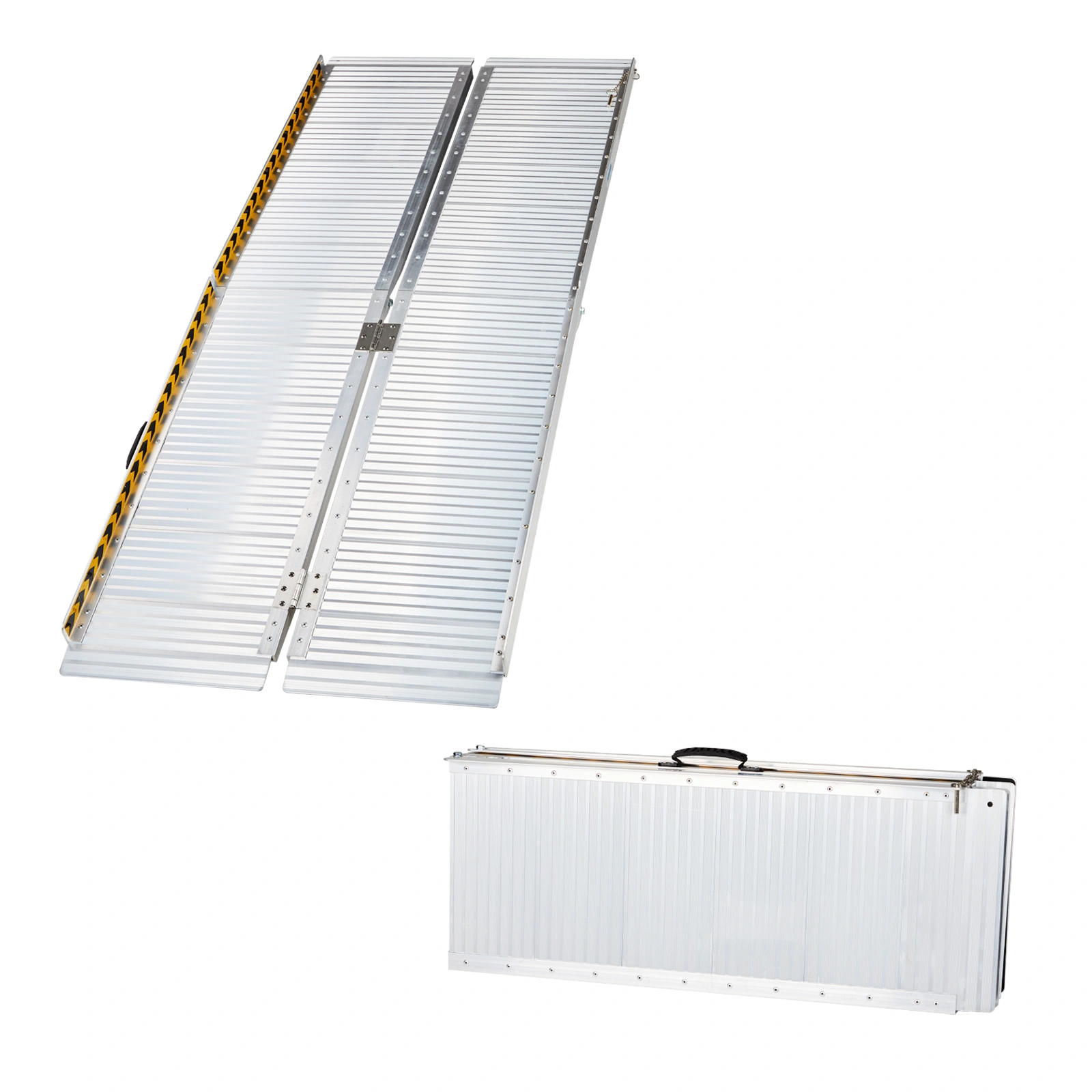 6ft Aluminum Wheelchair Ramp Multi-Folding Portable Loading Ramp for Scooters & Mobility Chairs