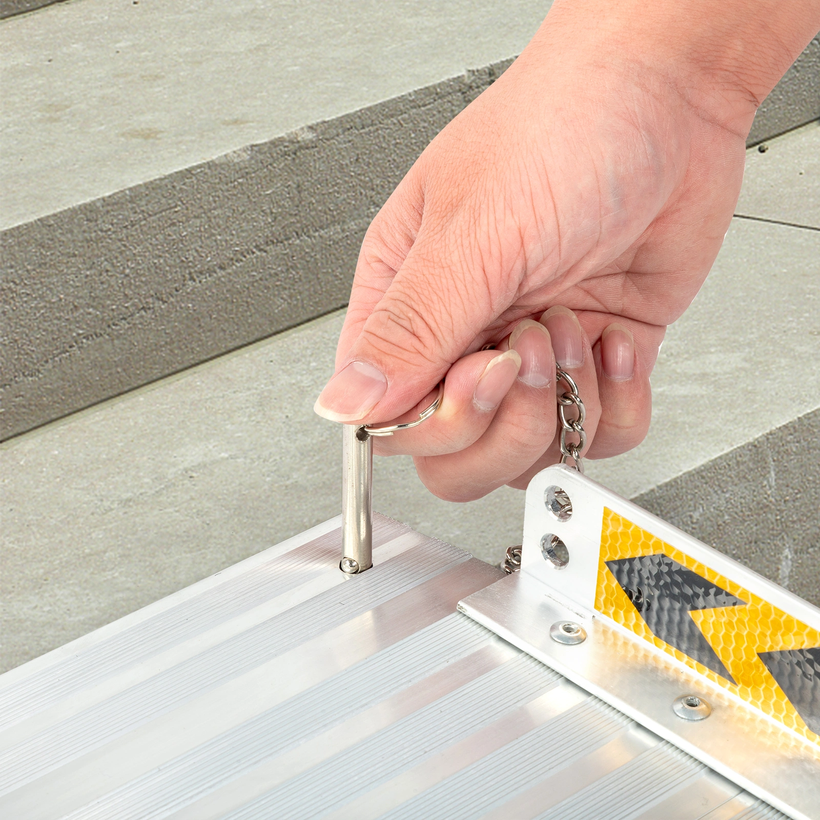 6ft Aluminum Wheelchair Ramp Multi-Folding Portable Loading Ramp for Scooters & Mobility Chairs view 2