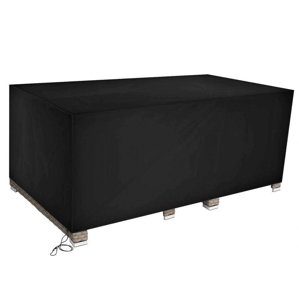 210D Oxford Outdoor Furniture Dust Cover Rain Cover 170x94x70cm Table Chair Black view 3