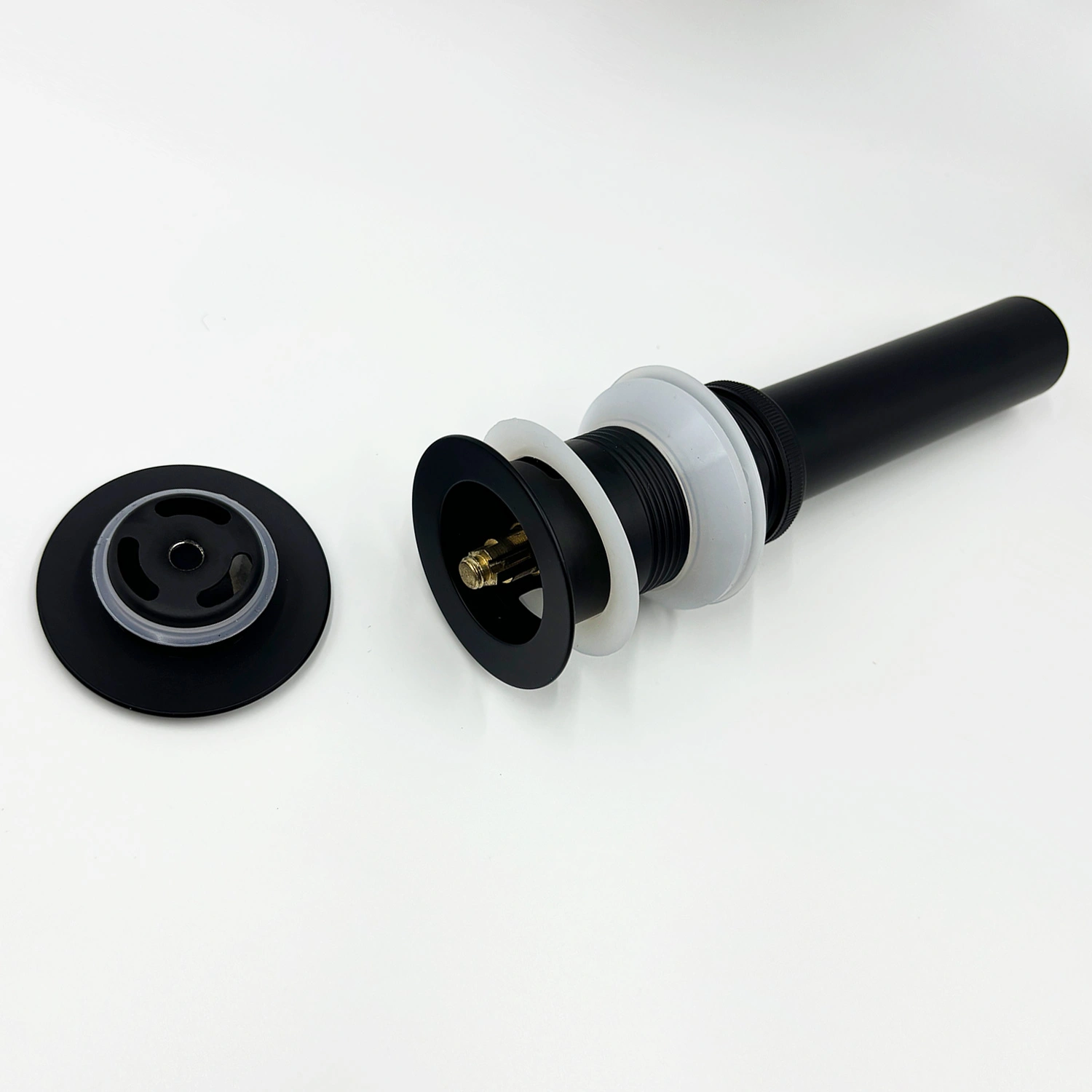 Bathroom Sink Drain with Overflow, Vessel Sink Lavatory Vanity Pop Up Drain Stopper, 304 Stainless Steel view 5