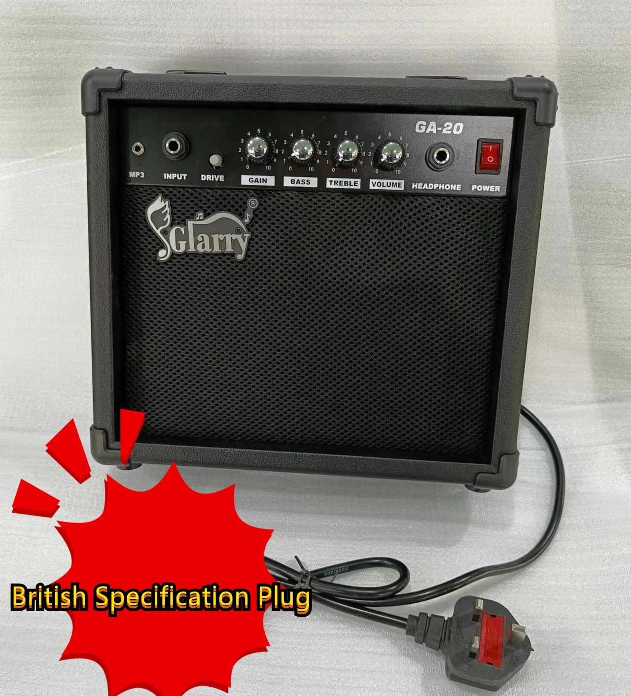 20W Electric Guitar Amplifier with Clean & Overdrive Channels, Headphone Out, 8 Ohm Speaker view 5