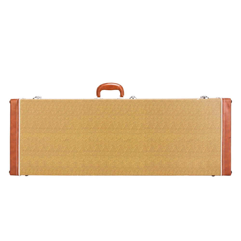 High Grade Electric Guitar Square Hard Case for GST GTL 170 SG and Burning fire Style Flat Yellow view 10