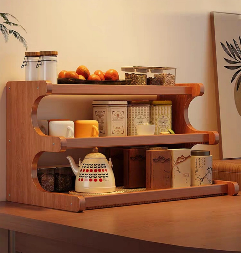 3 Tier Tabletop Cup Storage Rack - Coffee Mug Display Shelf & Holder, Space-Saving Desk Organizer view 2