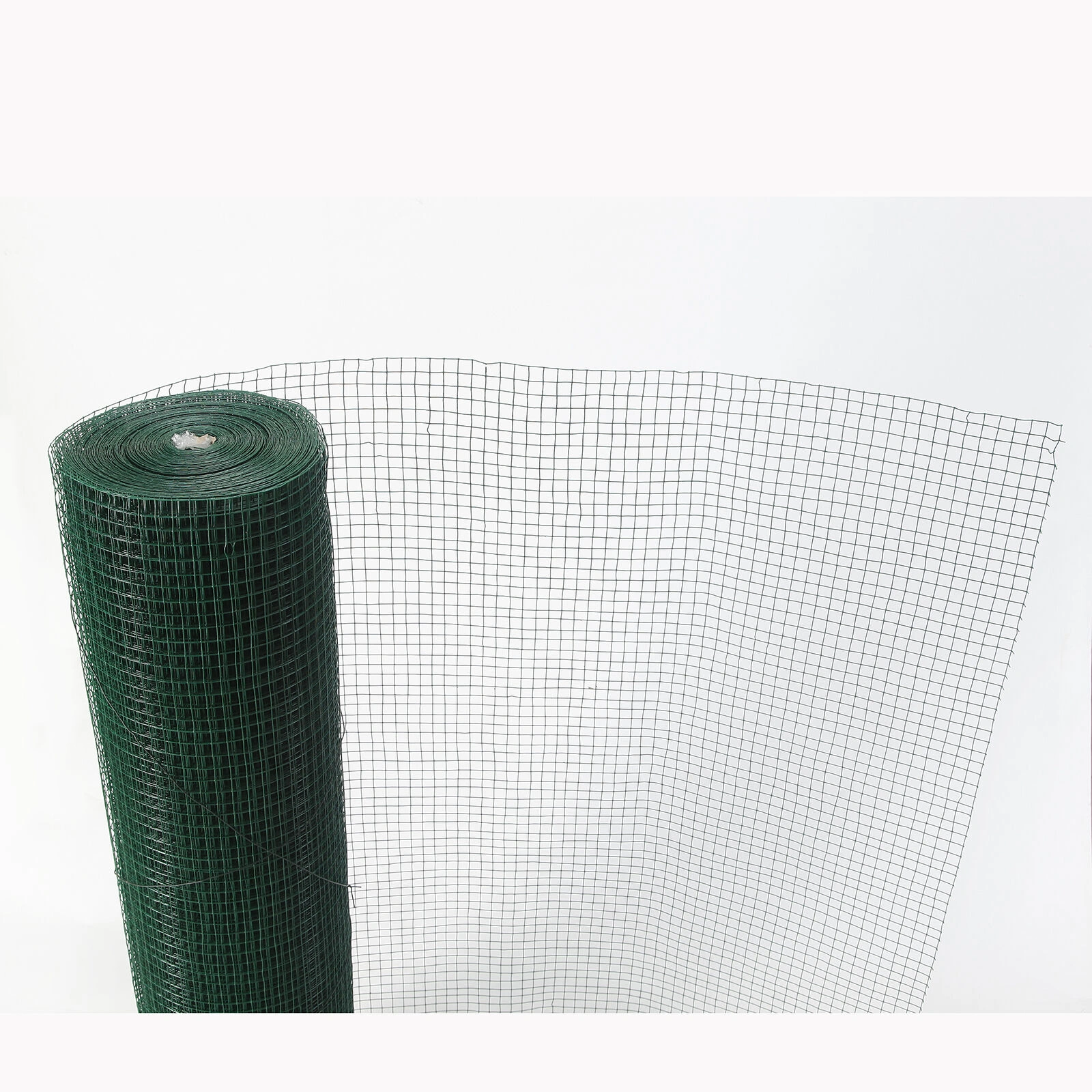 Green PVC Coated Chicken Wire Mesh 6M Roll Garden Fence Metal Barrier Outdoor Yard