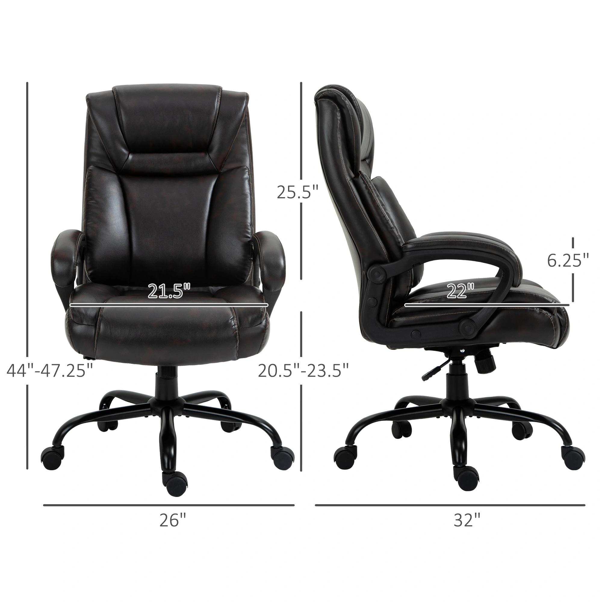 Ergonomic Office Chair with Massage Lumbar Support, Adjustable Height Swivel Desk Chair view 2