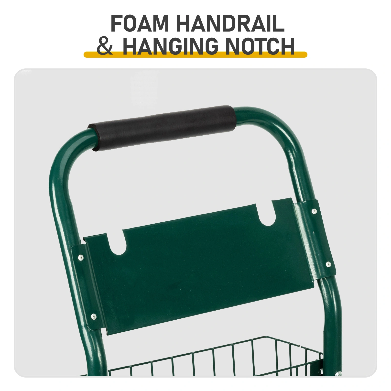 Iron Four-Wheel Pipe Truck Dark Green [Not an inflatable tire] view 12