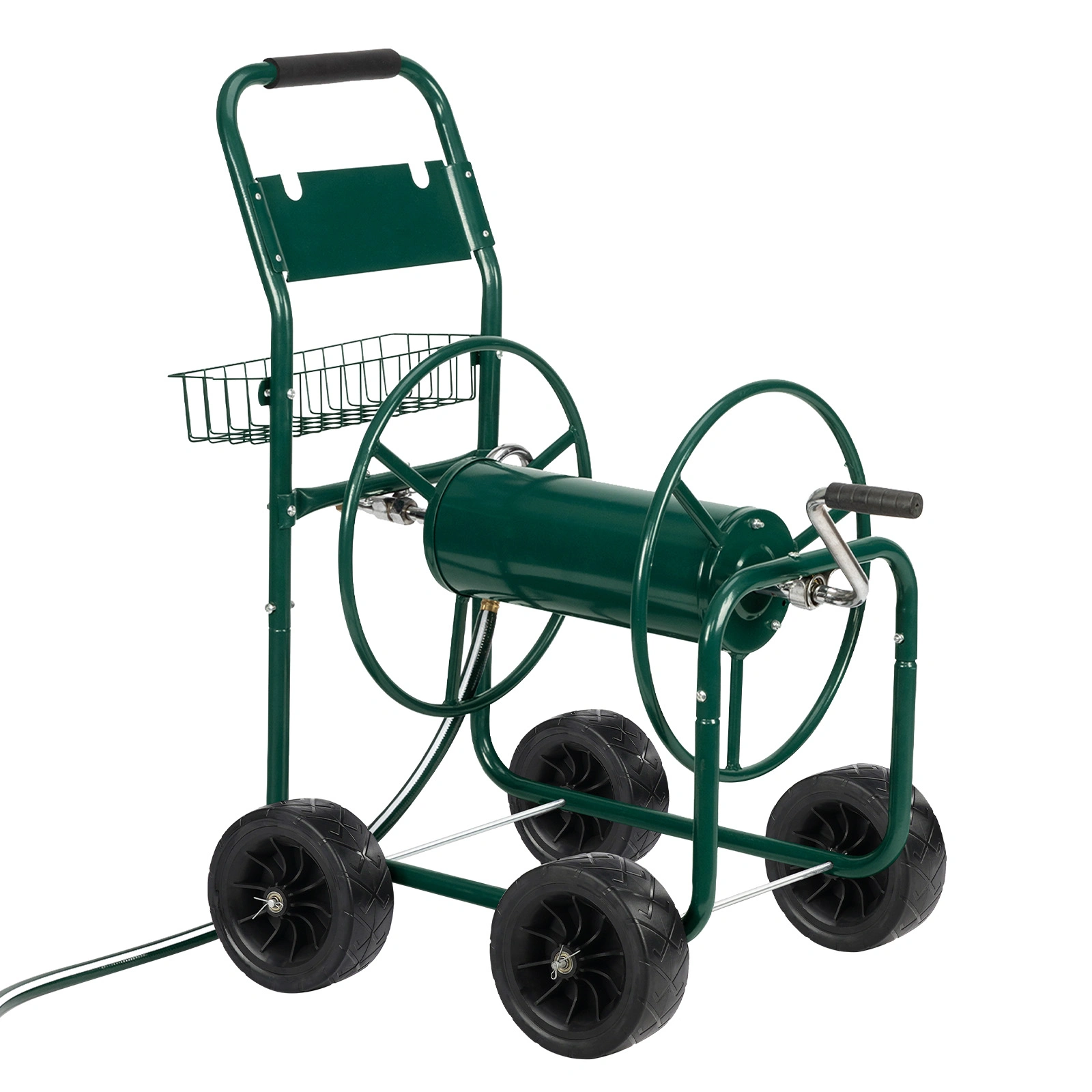 Iron Four-Wheel Pipe Truck Dark Green [Not an inflatable tire] view 9
