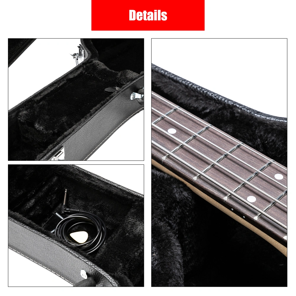 High-End Fine-Grain PU Leather Hard Case for 335 Style Semi-Hollow & Hollowbody Electric Guitar view 10