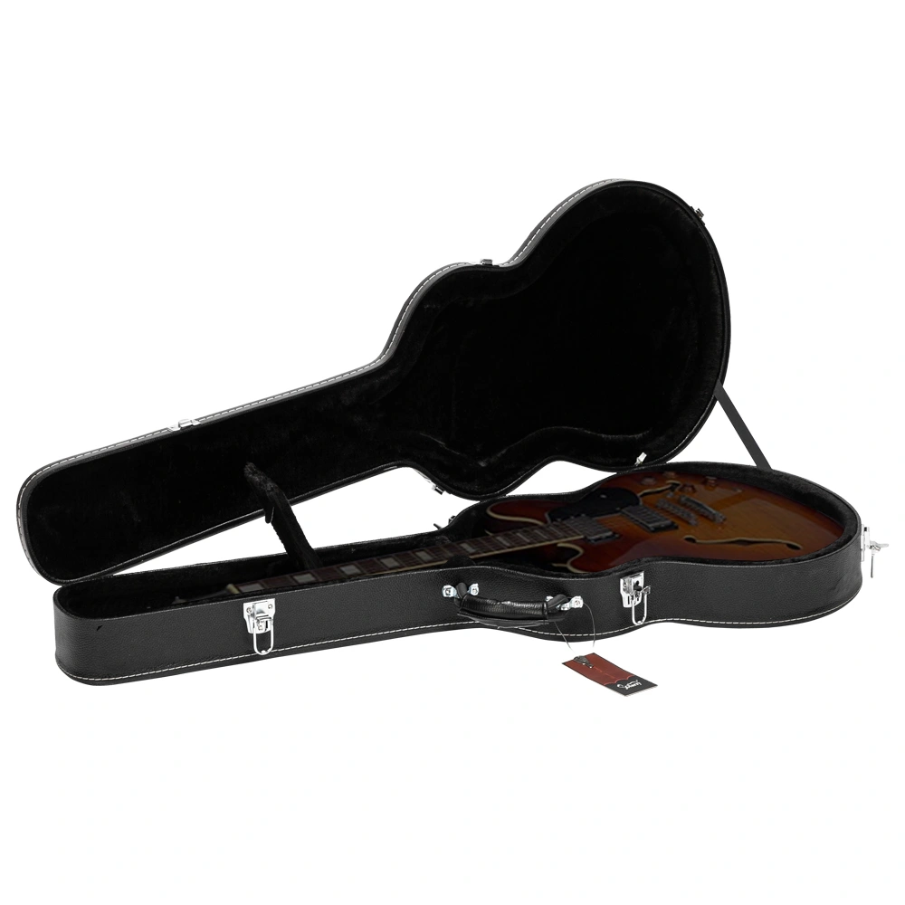 High-End Fine-Grain PU Leather Hard Case for 335 Style Semi-Hollow & Hollowbody Electric Guitar view 18