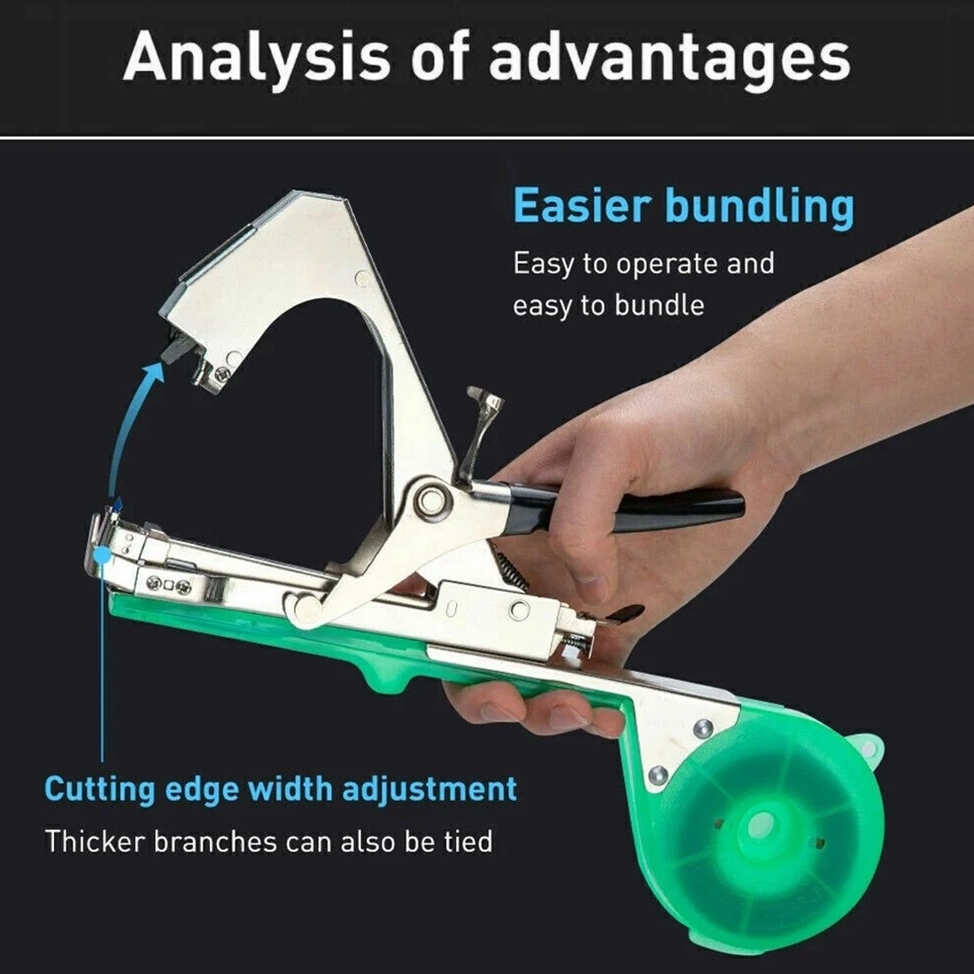 Tapetool Binding Pliers Set with Binding Tape & Staples - Professional Plant Binder Tool Kit view 4