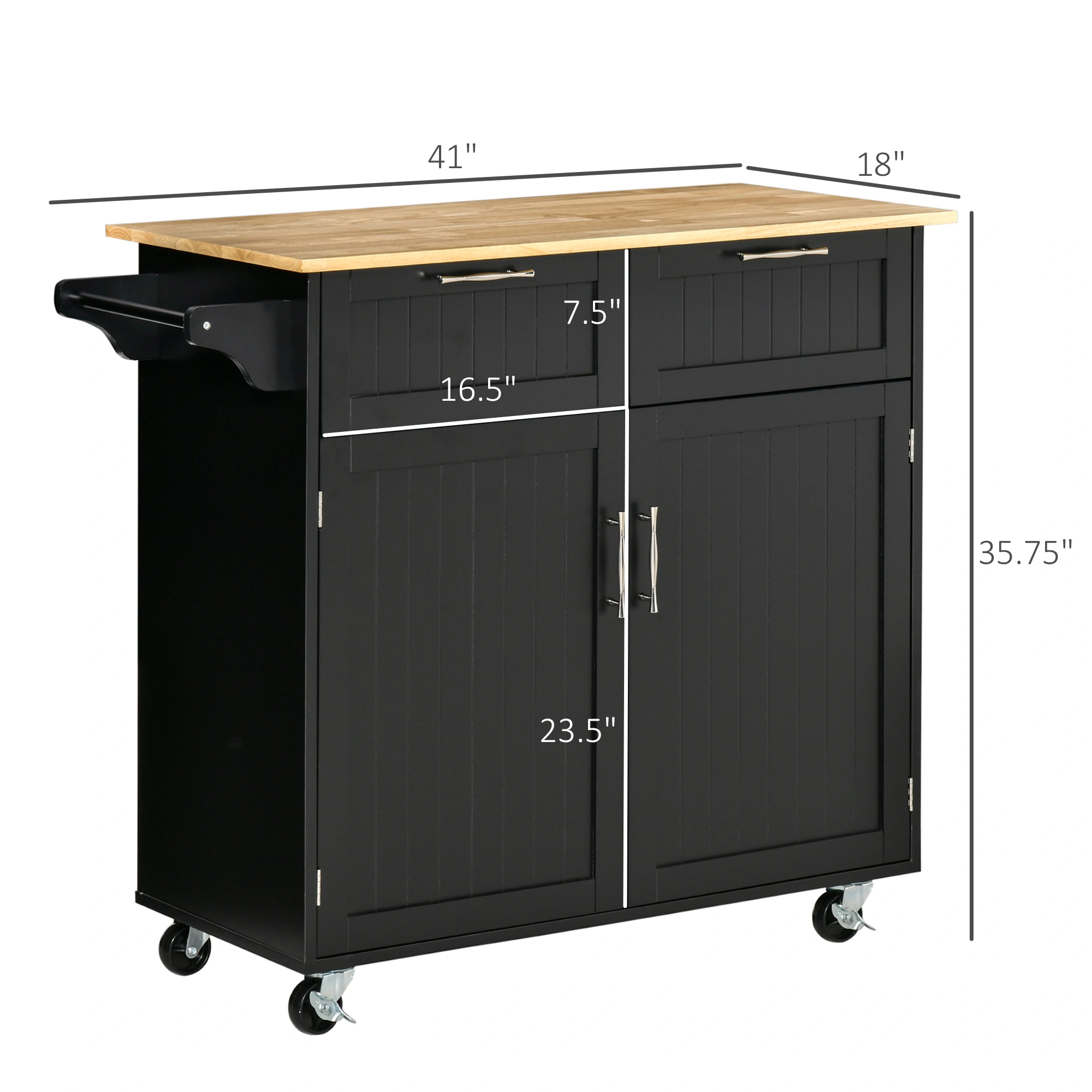 Kitchen Storage Cabinet, Freestanding Cupboard with Shelves, Modern Home Organizer view 2
