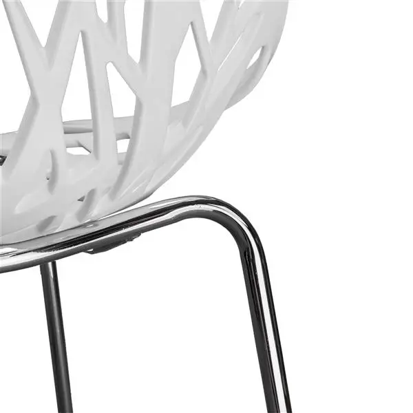 4pcs Bird's Nest Style Lounge Chair White view 3