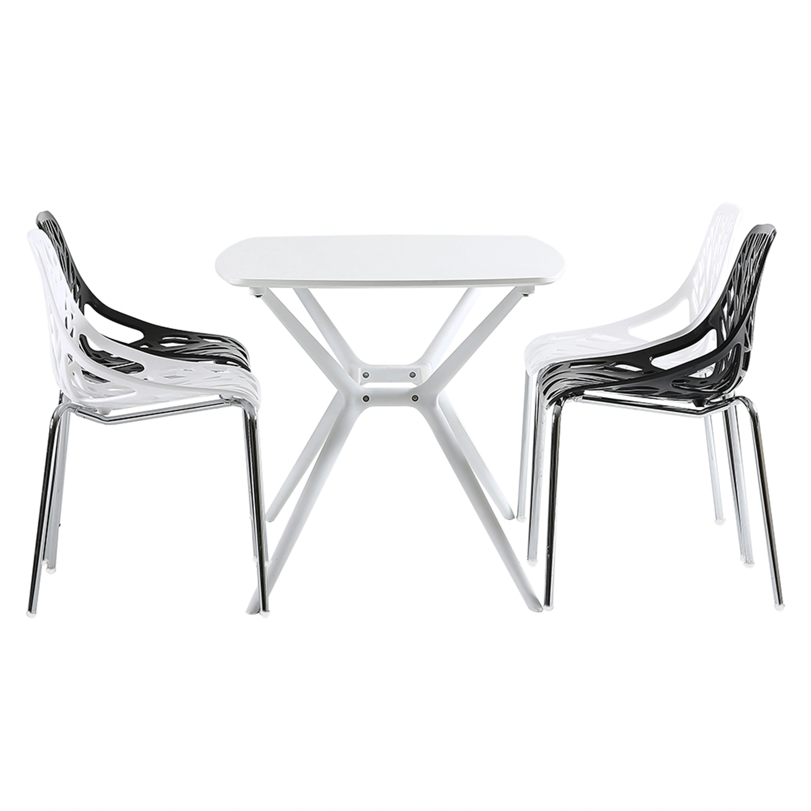 4pcs Bird's Nest Style Lounge Chair White view 18