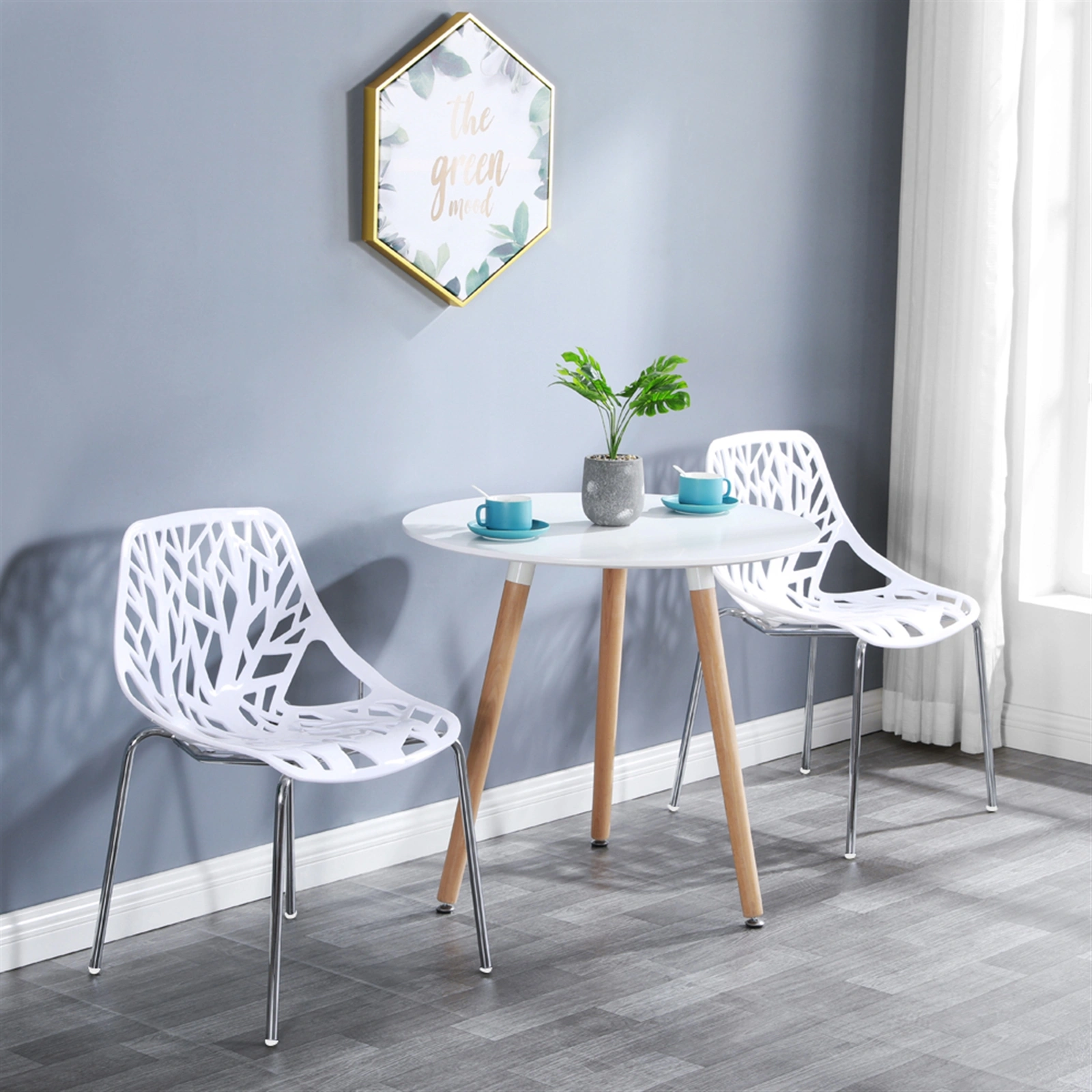 4pcs Bird's Nest Style Lounge Chair White view 34