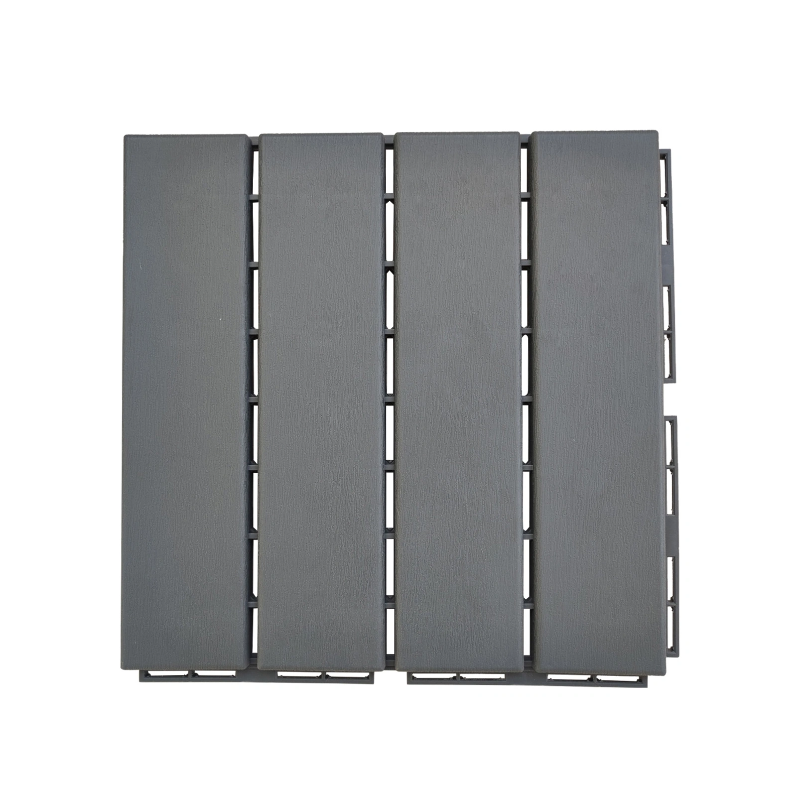 27 Pack Interlocking Deck Tiles 11.8"x11.8", Waterproof Plastic Flooring Tiles for Indoor Outdoor Patio Pool Balcony - Dark Grey view 2