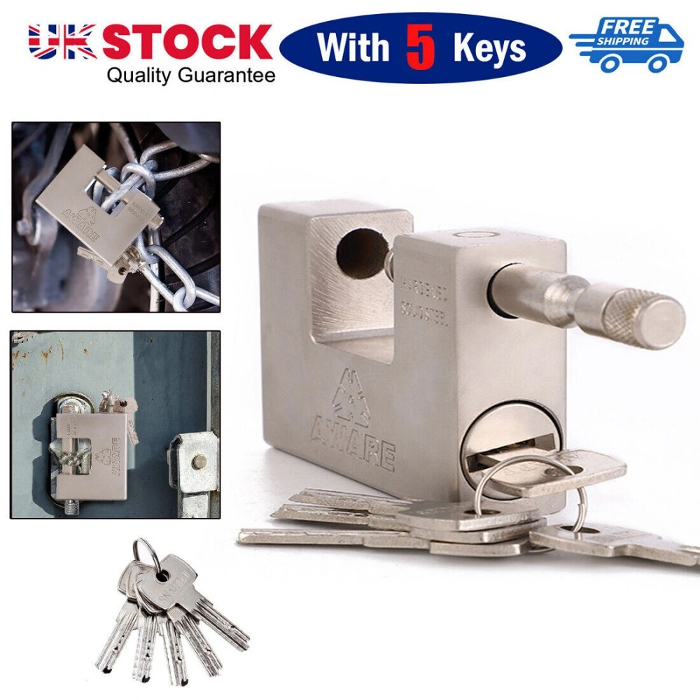 Heavy Duty 94mm Warehouse Container Padlock - High Security Shutter Lock for Shipping Containers, UK