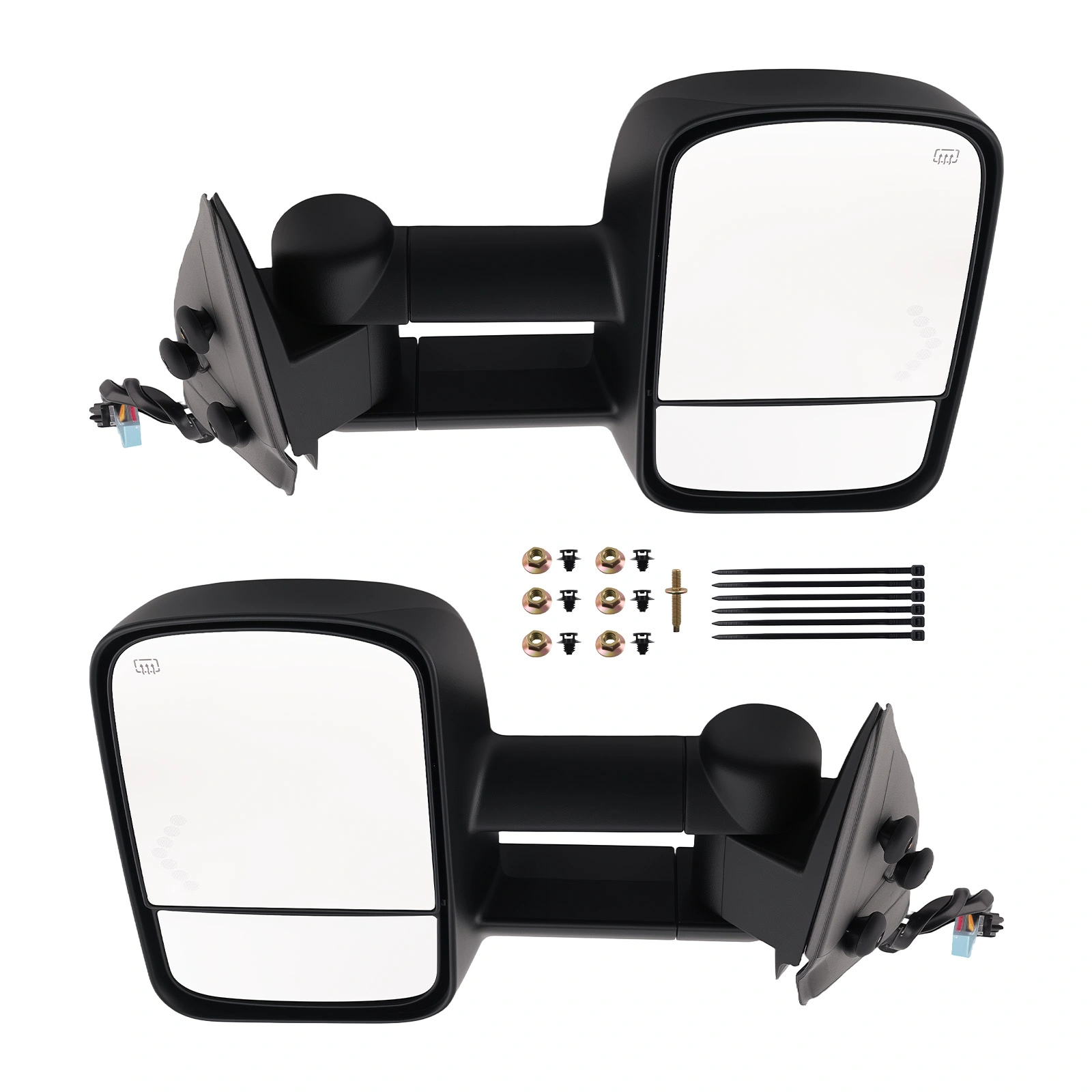 Side Mirror fit for Chevy Silverado 3500 2003-2006 Heated Black Arrow Lamp view 6