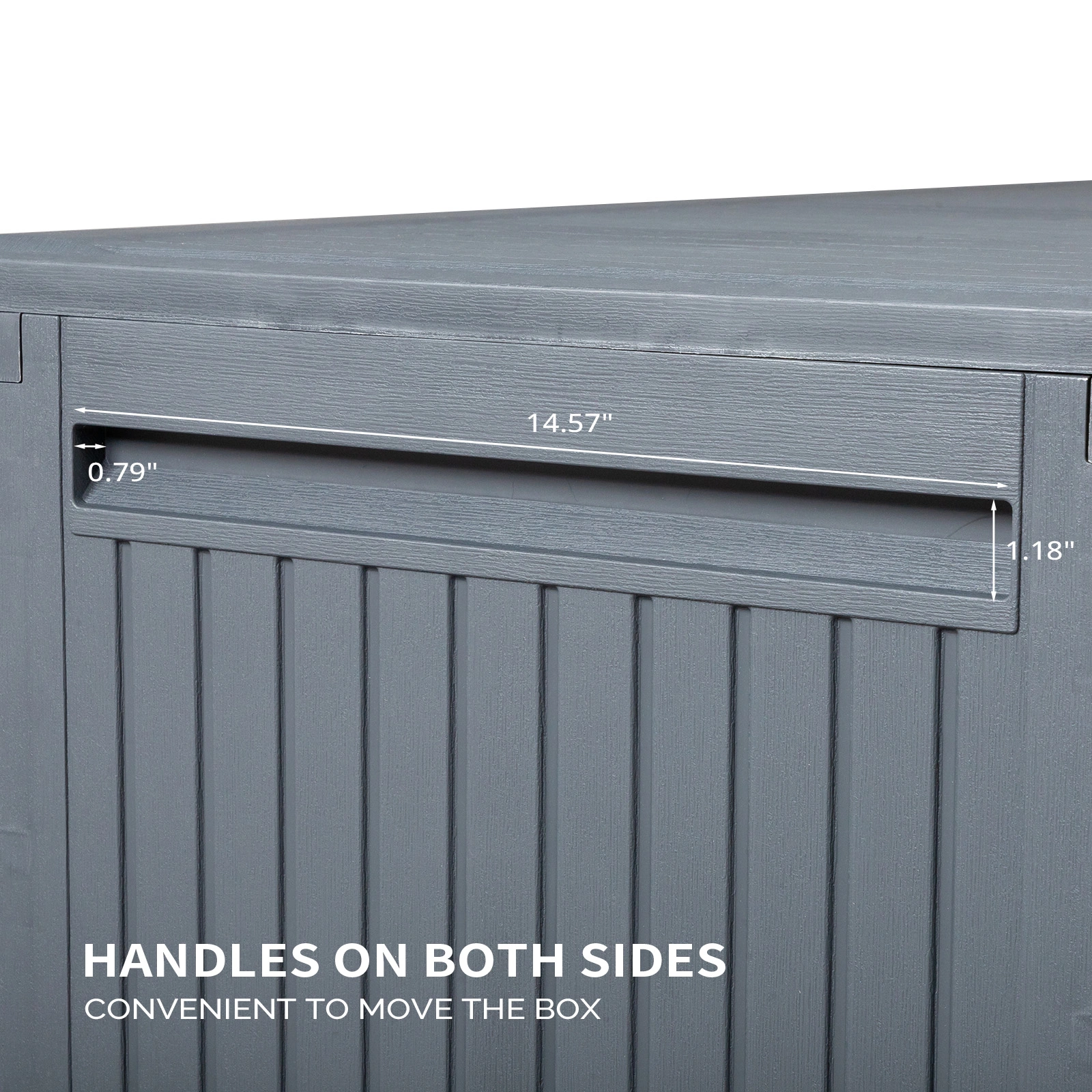 90gal Outdoor Garden Plastic Storage Deck Box Chest Tools Cushions Toys Lockable Seat view 7
