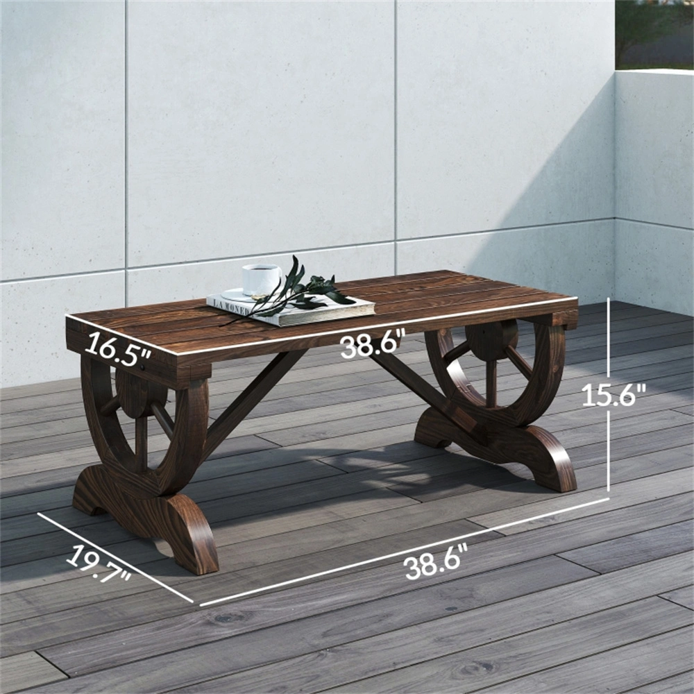 Outdoor Garden Bench & Chair, Heavy-Duty Metal Patio Bench, All-Weather Resistant Garden Seating for Backyard, Deck, Porch, Lawn, Entryway, Black view 3