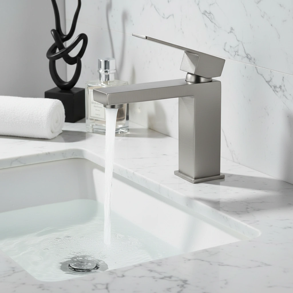 Single Handle Bathroom Faucet Lavatory Faucet Stainless Steel Single Hole-T20, Brushed Nickel[Unable ship on weekends, TK/TEMU only for pickup, only TX10643 warehouse supports GOFO] view 6