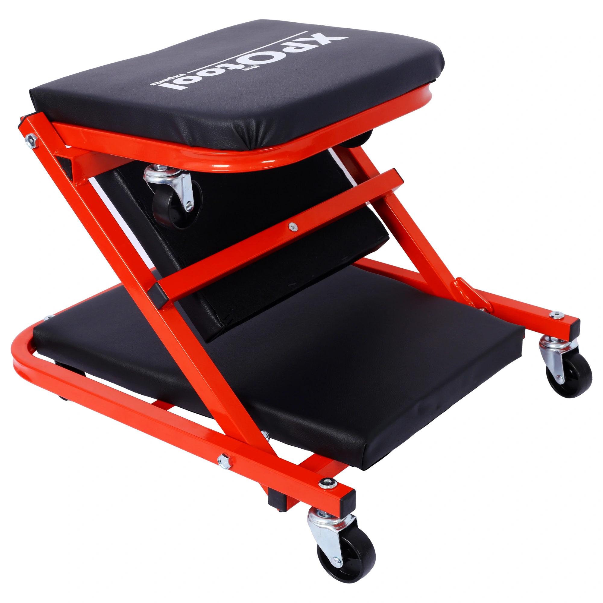 Mechanic Creeper 36" Z-Seat, 300 lb Low Profile Shop Crawler with 6 Smooth Wheels, Red 2-in-1 Garage Tool Cart Seat Gift view 14