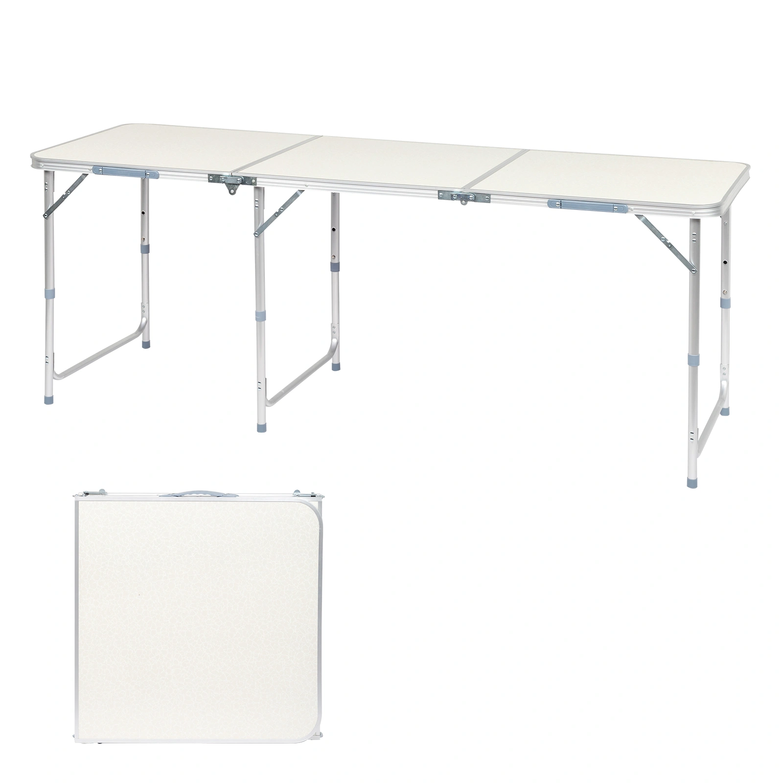 180 x 60 x 70cm Aluminum Alloy Folding Table White view 34
