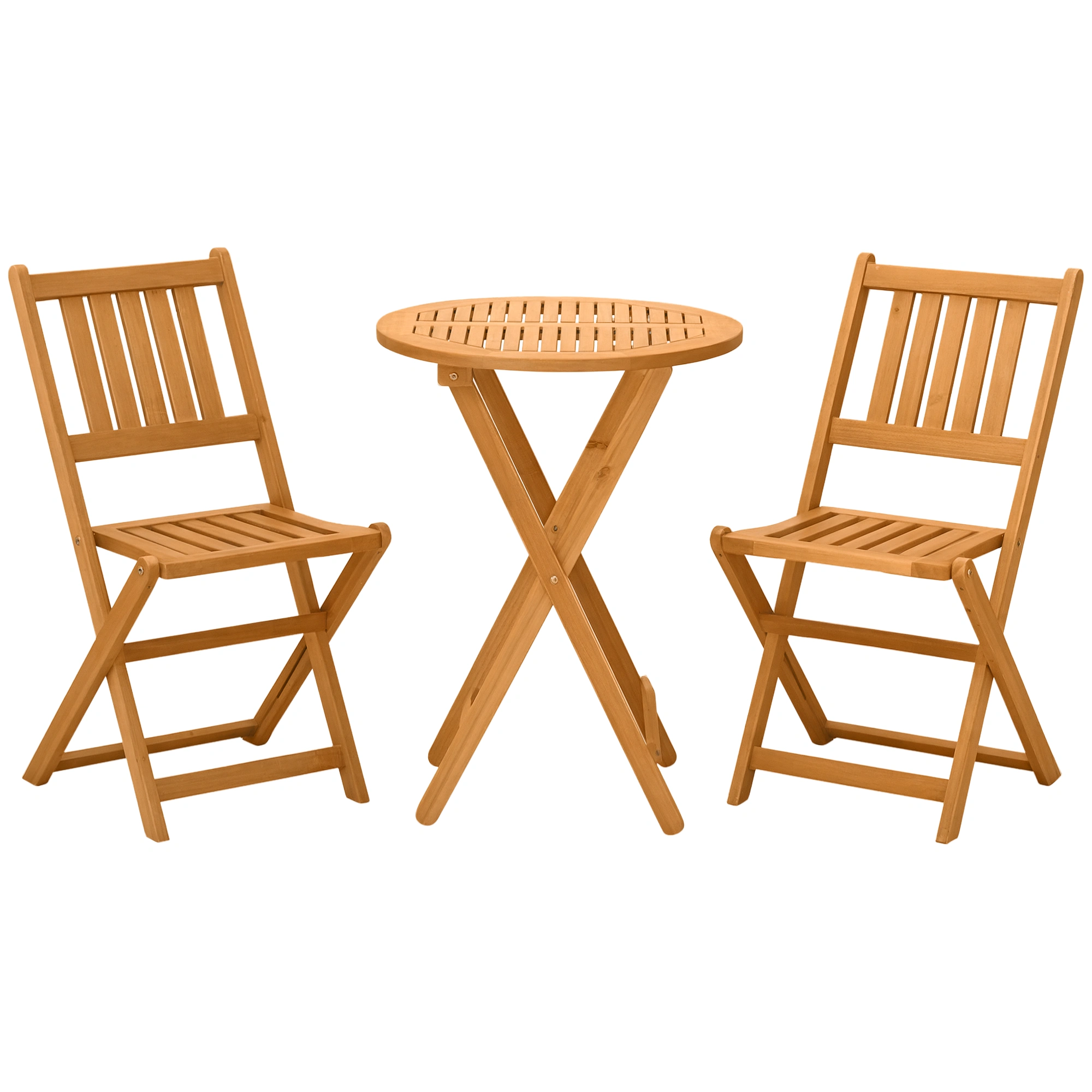 Outdoor Bistro Set, 3-Piece Patio Table and Chairs Collection for Garden, Balcony, and Courtyard view 3