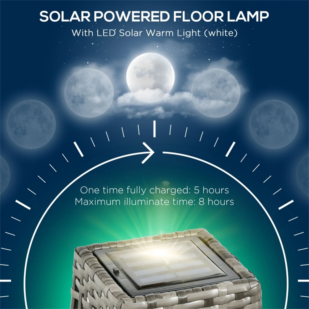 Solar Outdoor Street Light - Weatherproof Powered Lamp for Garden Driveway Pathway, AS Series view 4