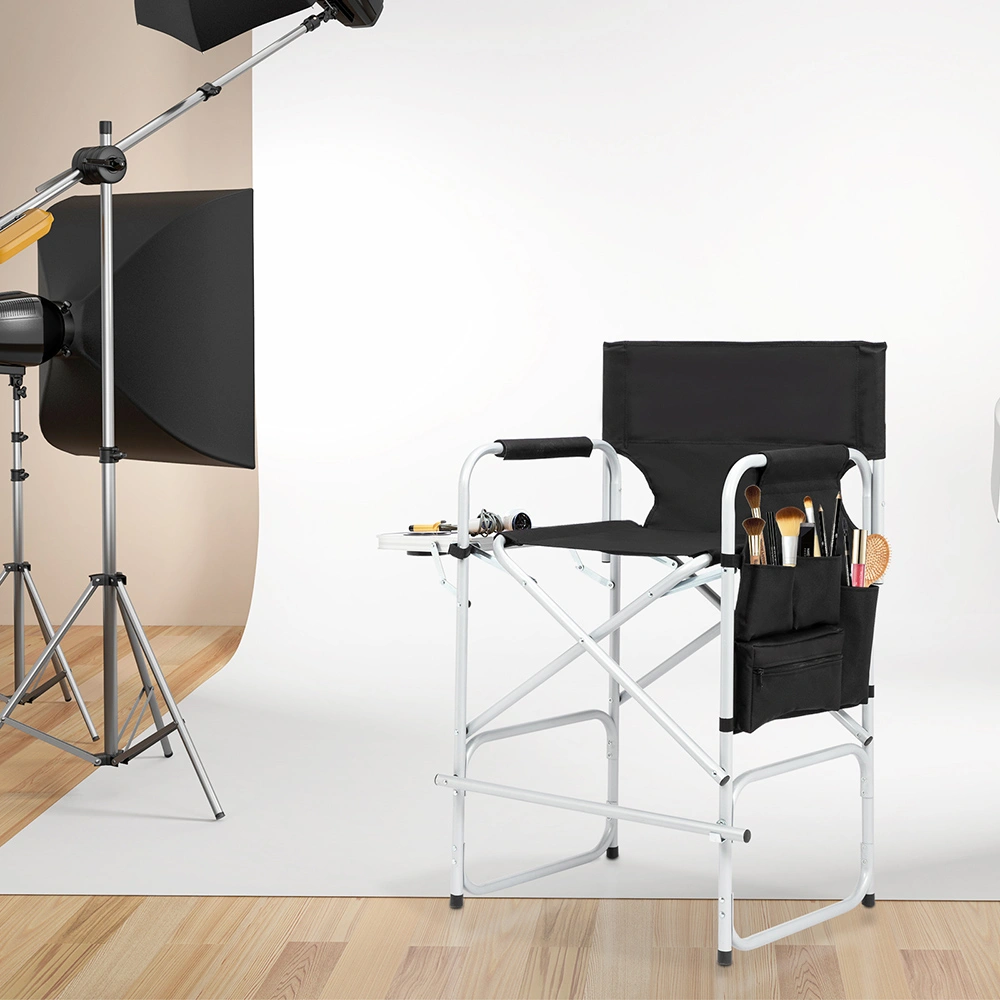 Silver White Iron Pipe Black Cloth Surface Plastic Sprayed Iron Round Pipe Director's Chair 103*60*499cm 120kg Without Carrying Bag view 19