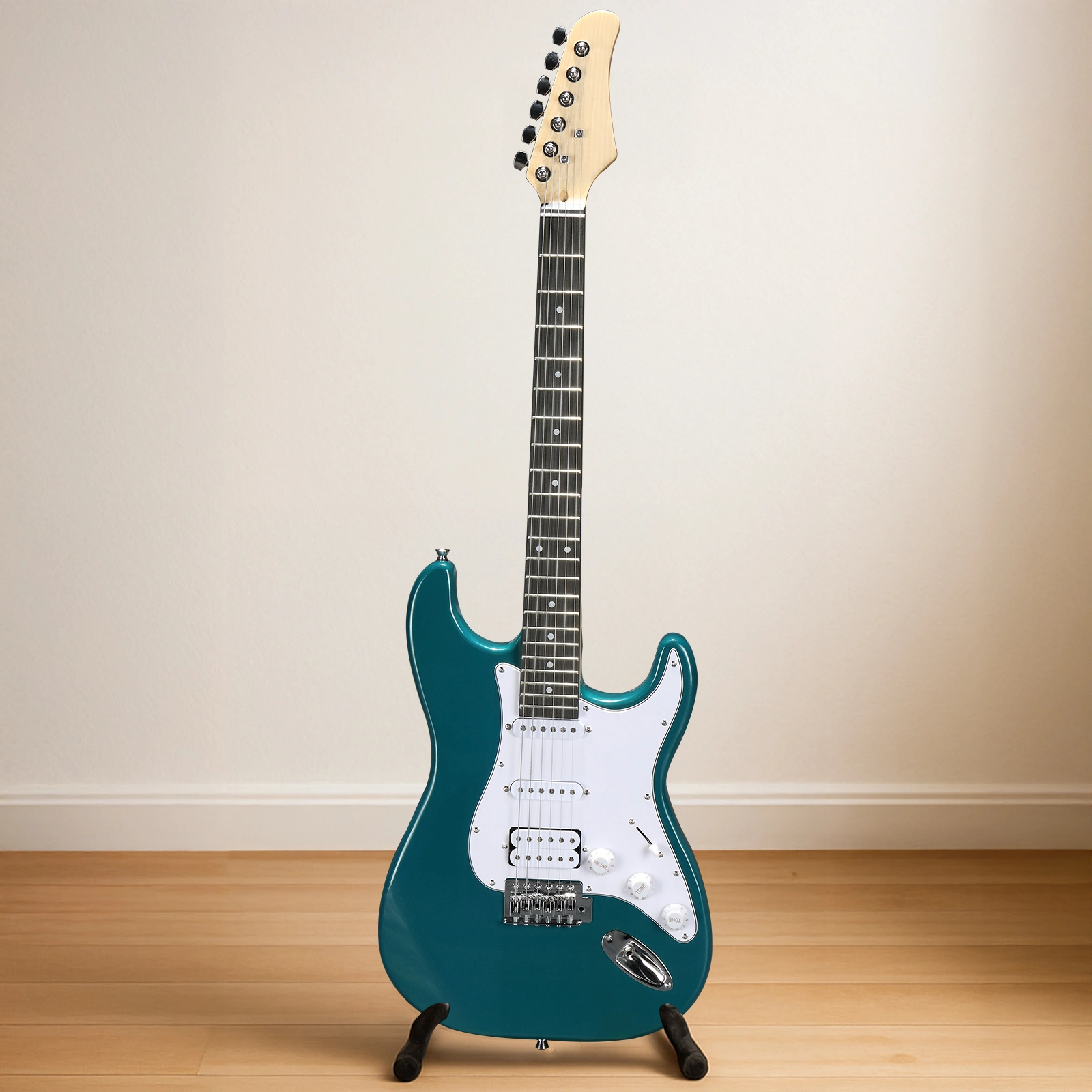 KST Stylish H-S-S Pickup Electric Guitar Kit with 5W AMP Bag Guitar Strap Strings Lake Blue view 2