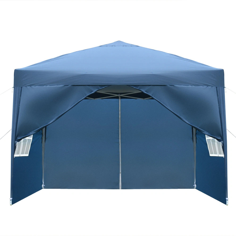 3 x 3m Two Doors & Two Windows Practical Waterproof Right-Angle Folding Tent Blue view 31