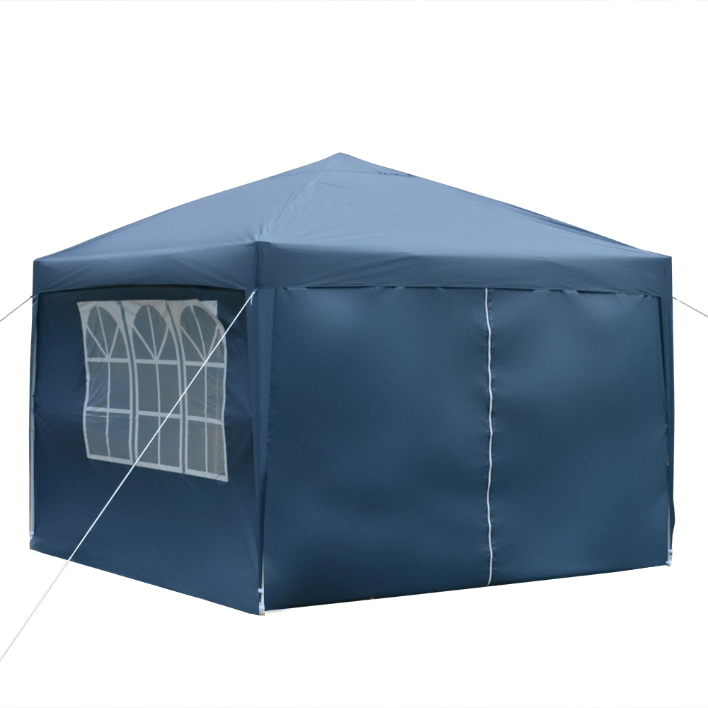 3 x 3m Two Doors & Two Windows Practical Waterproof Right-Angle Folding Tent Blue view 32
