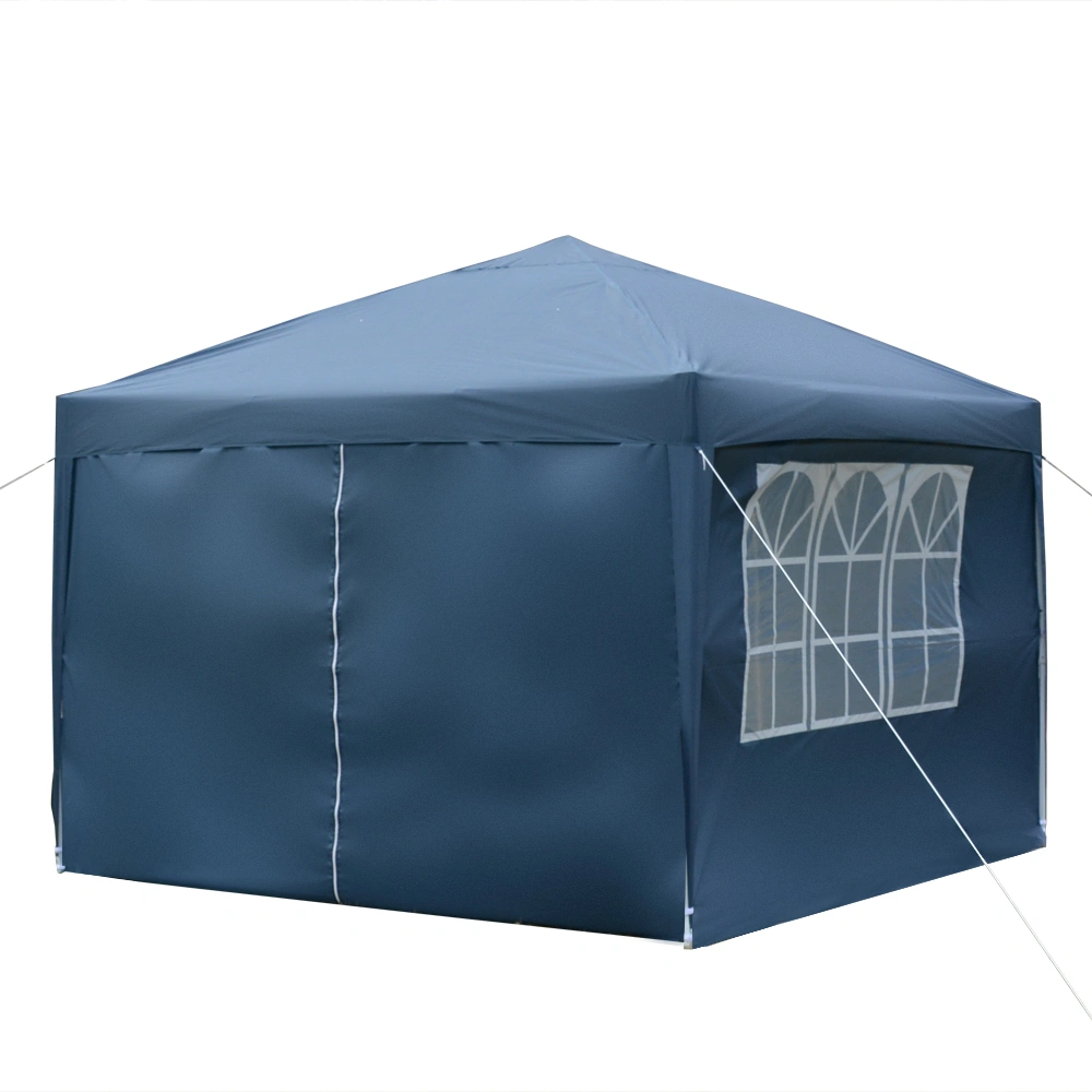 3 x 3m Two Doors & Two Windows Practical Waterproof Right-Angle Folding Tent Blue view 36